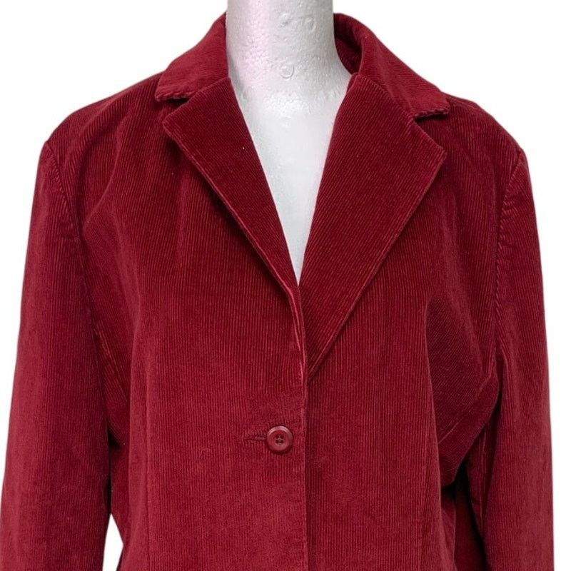 L.L. Bean LL Bean Womens 14 Regular Cotton Blend Button Up Jacket Size XL / US 12-14 / IT 48-50 - 2 Thumbnail