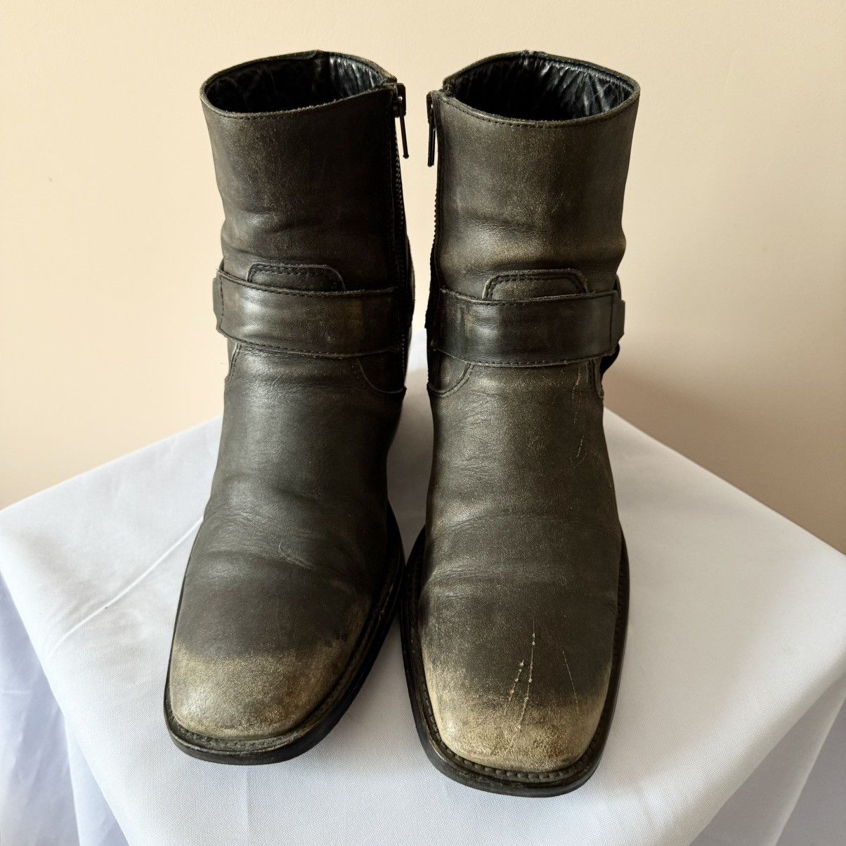 Dirk Bikkembergs Balenciaga Style Combat Biker Boots Avantgarde Guidi Vibe Size US 9 / IT 39 - 4 Thumbnail