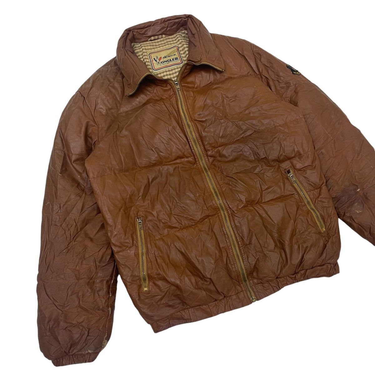 Moncler ⚡️Vintage Moncler Asics Cowhide Down Jacket Size US S / EU 44-46 / 1 - 7 Thumbnail