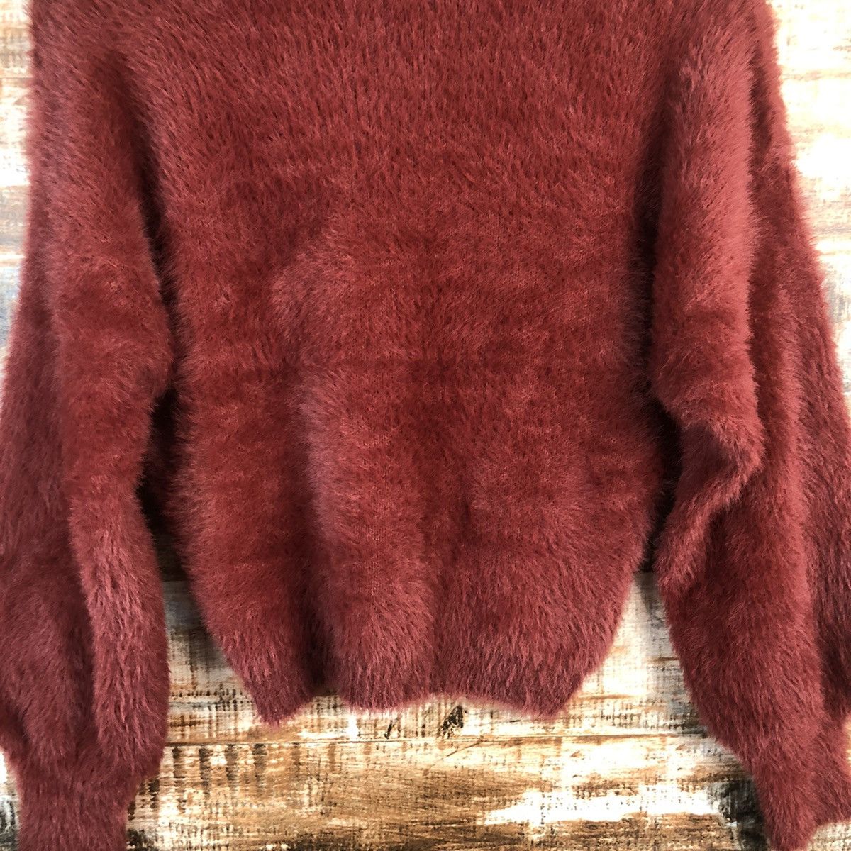 Japanese Brand DL Lubby & Rose Brown mohair fur shaggy Knitwear #C022 Size S / US 4 / IT 40 - 6 Thumbnail