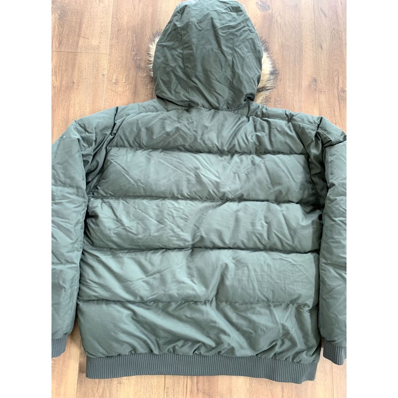 Jansport VINTAGE Jansport Army Green Hooded Faux Fur Trim Down Hooded Puffer Jacket Coat Mens XL Parka Fur Trim Army Theme Heavyweight Winter Coat Mens XL Size US XL / EU 56 / 4 - 7 Thumbnail