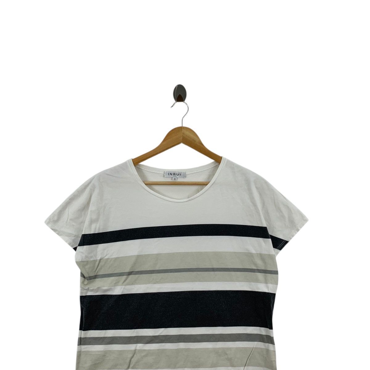 Other INDIVI JAPAN SHIBUYA COLLECTION Striped Boxy Tee Shirt Size M / US 6-8 / IT 42-44 - 2 Thumbnail