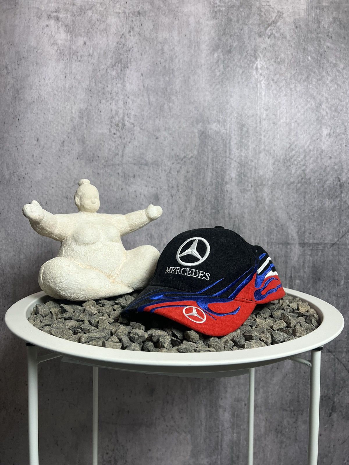 Mercedes-Benz × Vintage Vintage 90’s rare Mercedes AMG flame racing moto cap Size ONE SIZE - 1 Thumbnail
