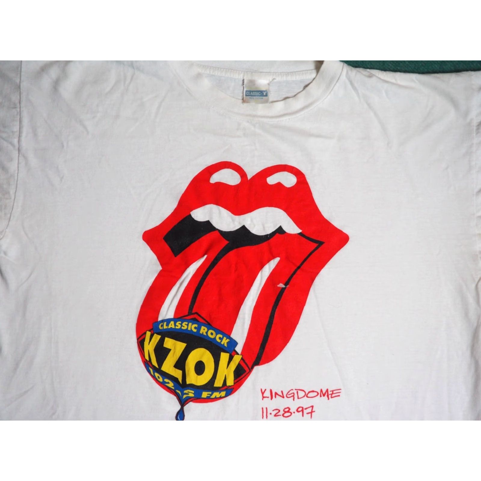 Vintage VTG 90s The Rolling Stones White Tee T-Shirt XL Shirt Men Seattle Kingdome Rock Band Graphic Tee 1990s Decade Glam Rock Size US XL / EU 56 / 4 - 3 Thumbnail