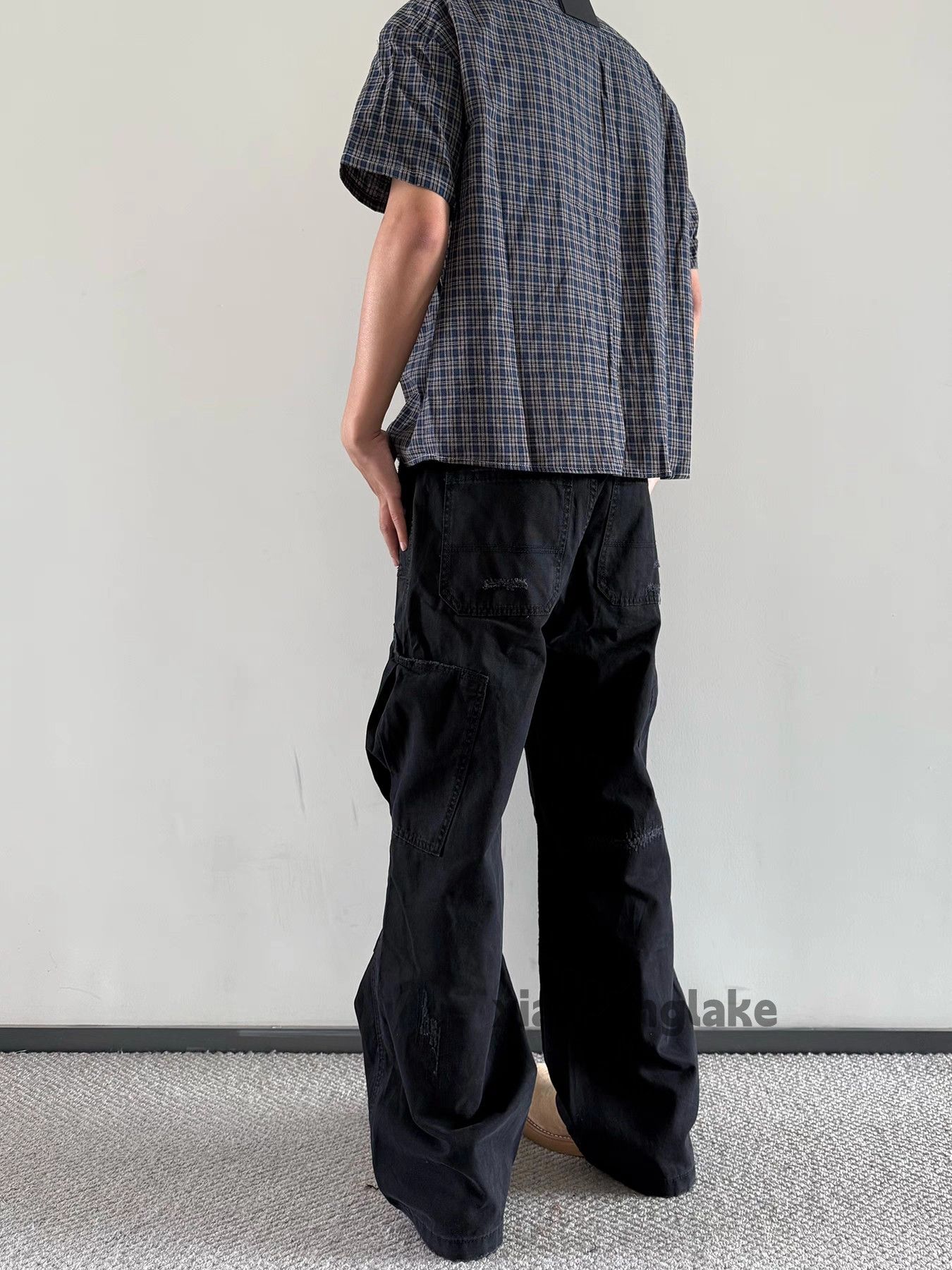Designer × Japanese Brand × Vintage Unisex utility washed faded ripped pleated cargo pants Size US 32 / EU 48 - 5 Thumbnail