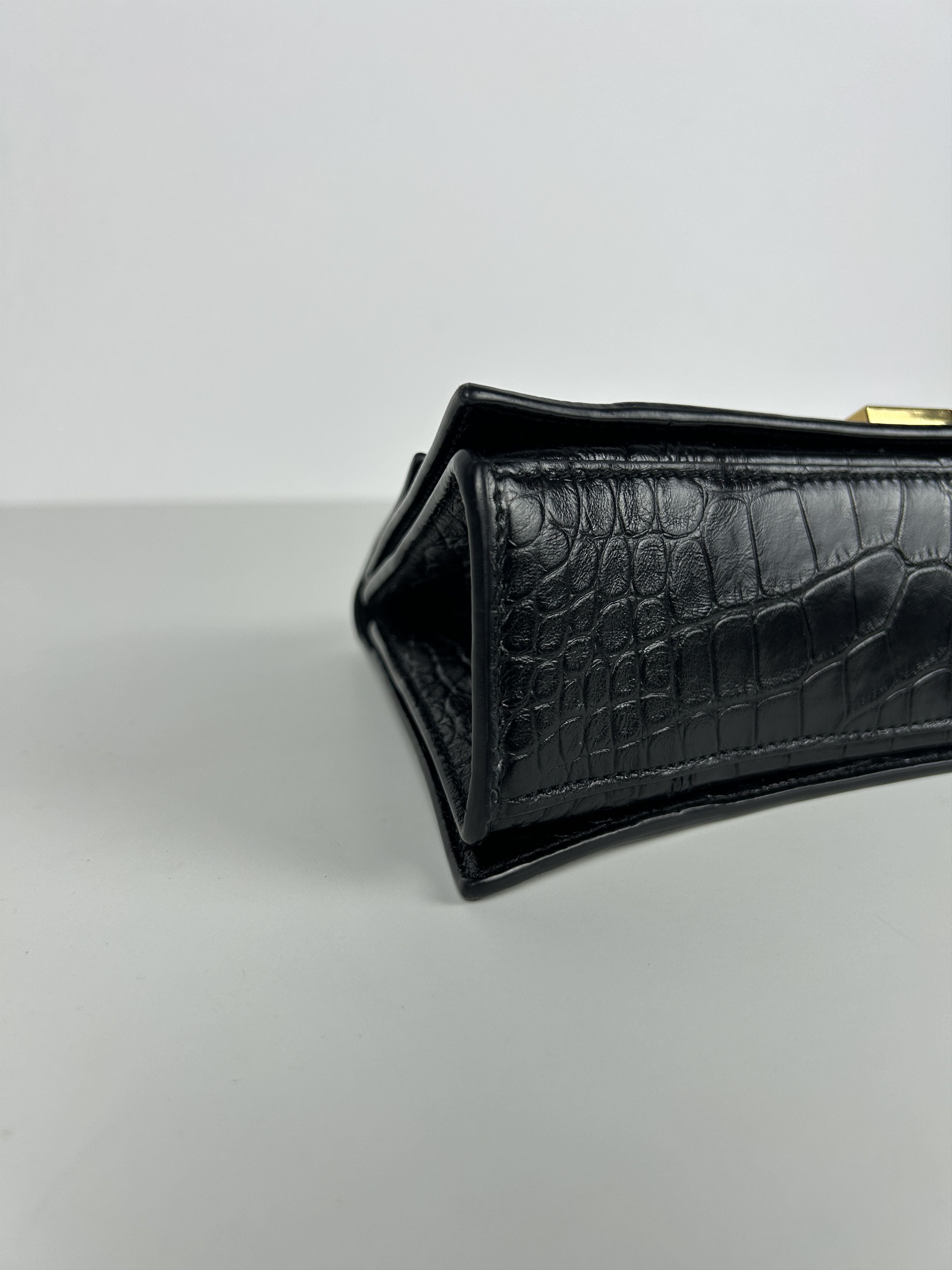 Balenciaga Balenciaga hourglass in black embossed calf leather Size ONE SIZE - 13 Thumbnail