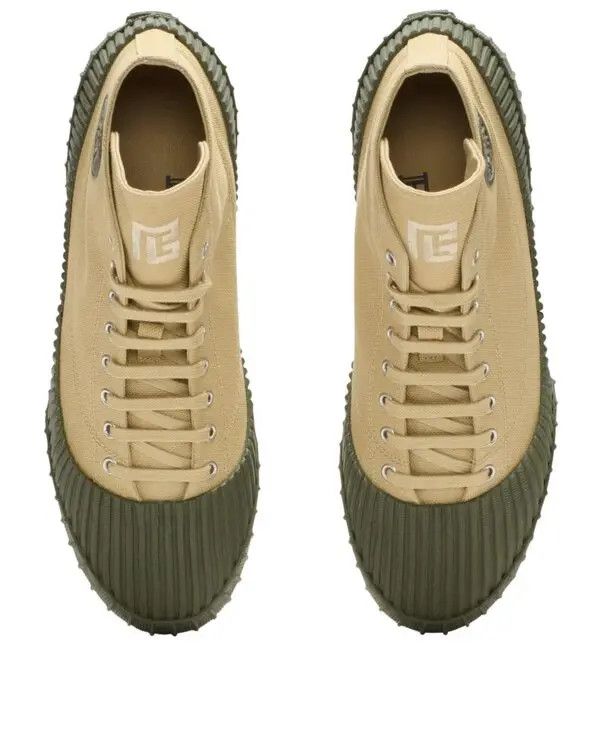 Balmain o1s1wg111225 Riff Low Top Sneakers in Beige Size US 11 / EU 44 - 3 Thumbnail