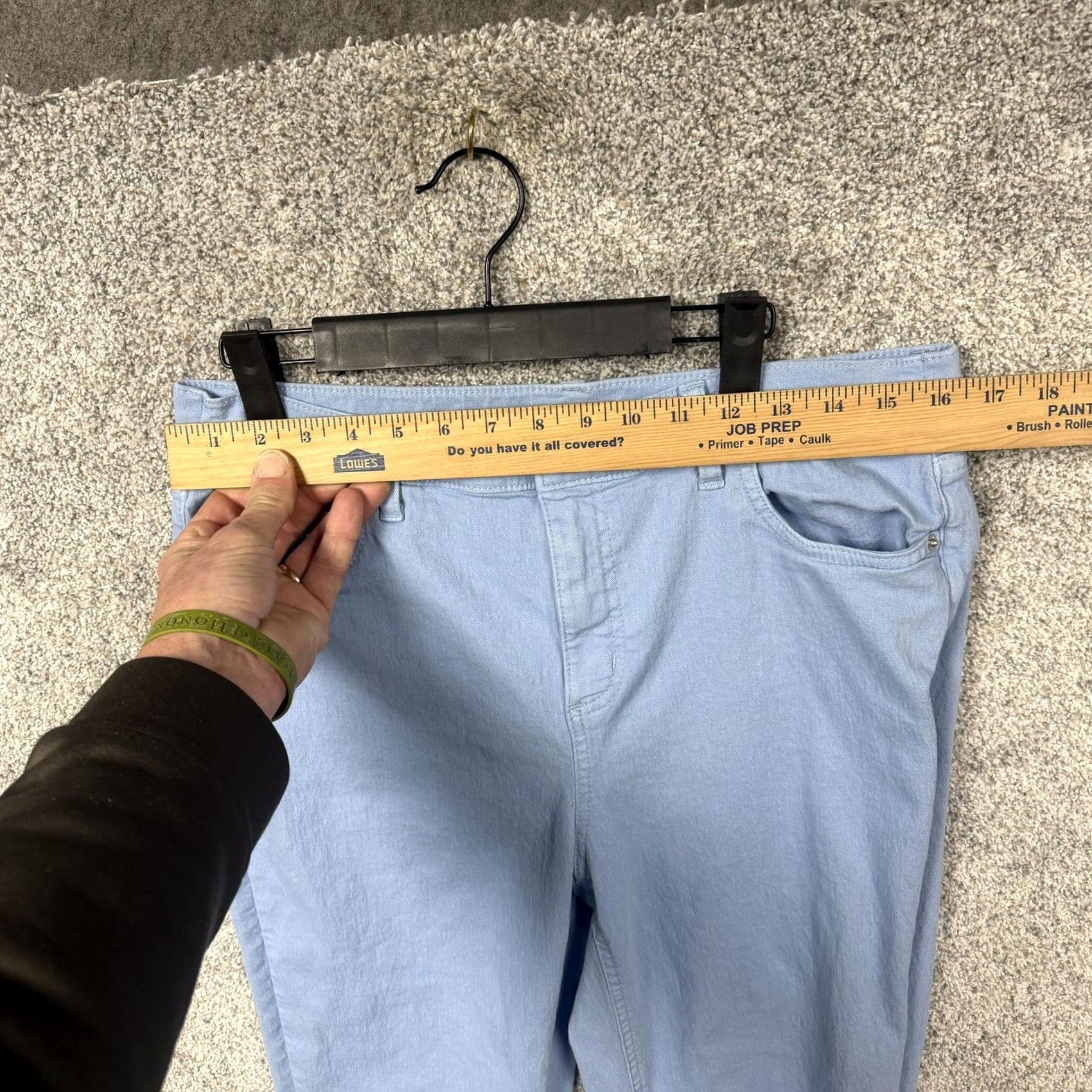 Denim & Co. Denim & Co Capri Jeans Womens 12P 33x22.5 Light Blue Stretch Denim Five-Pocket Capri Jeans Petite Summer Nautical Womens Size 34" / US 12 / IT 48 - 2 Thumbnail