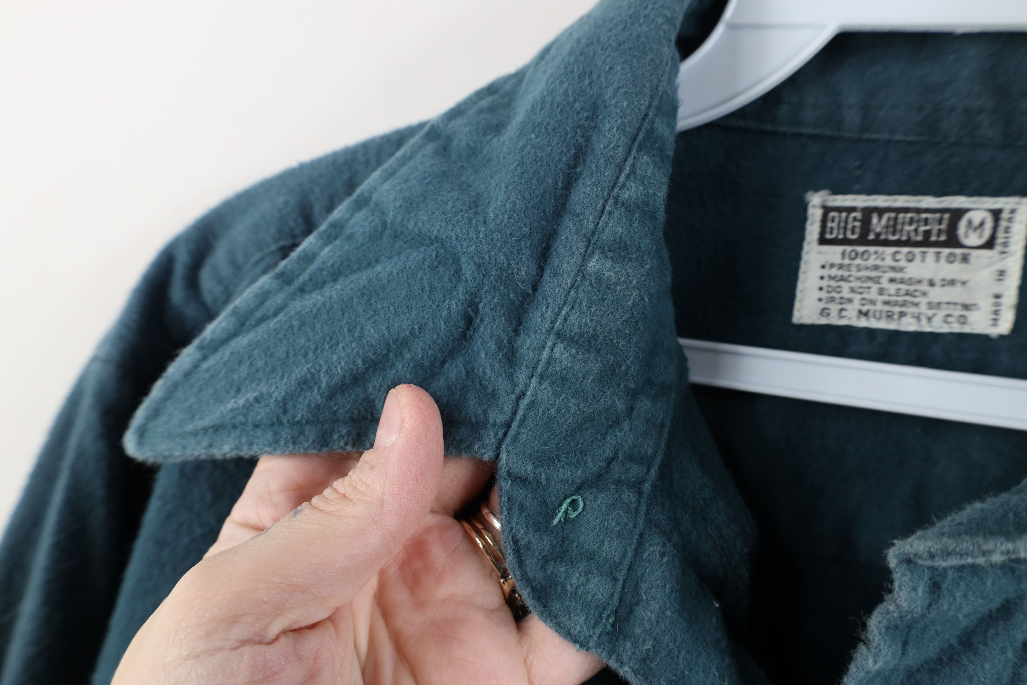 Vintage Vintage 70s Streetwear Fit Chamois Cloth Button Shirt Green Size US M / EU 48-50 / 2 - 10 Thumbnail