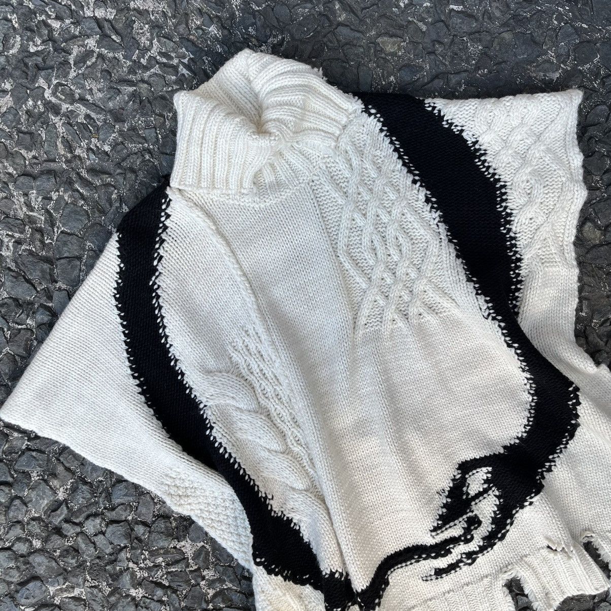 MM6 MM6 Maison Margiela F/W 2022 Ouroboros Distressed Knit Wrap Size S / US 4 / IT 40 - 4 Thumbnail