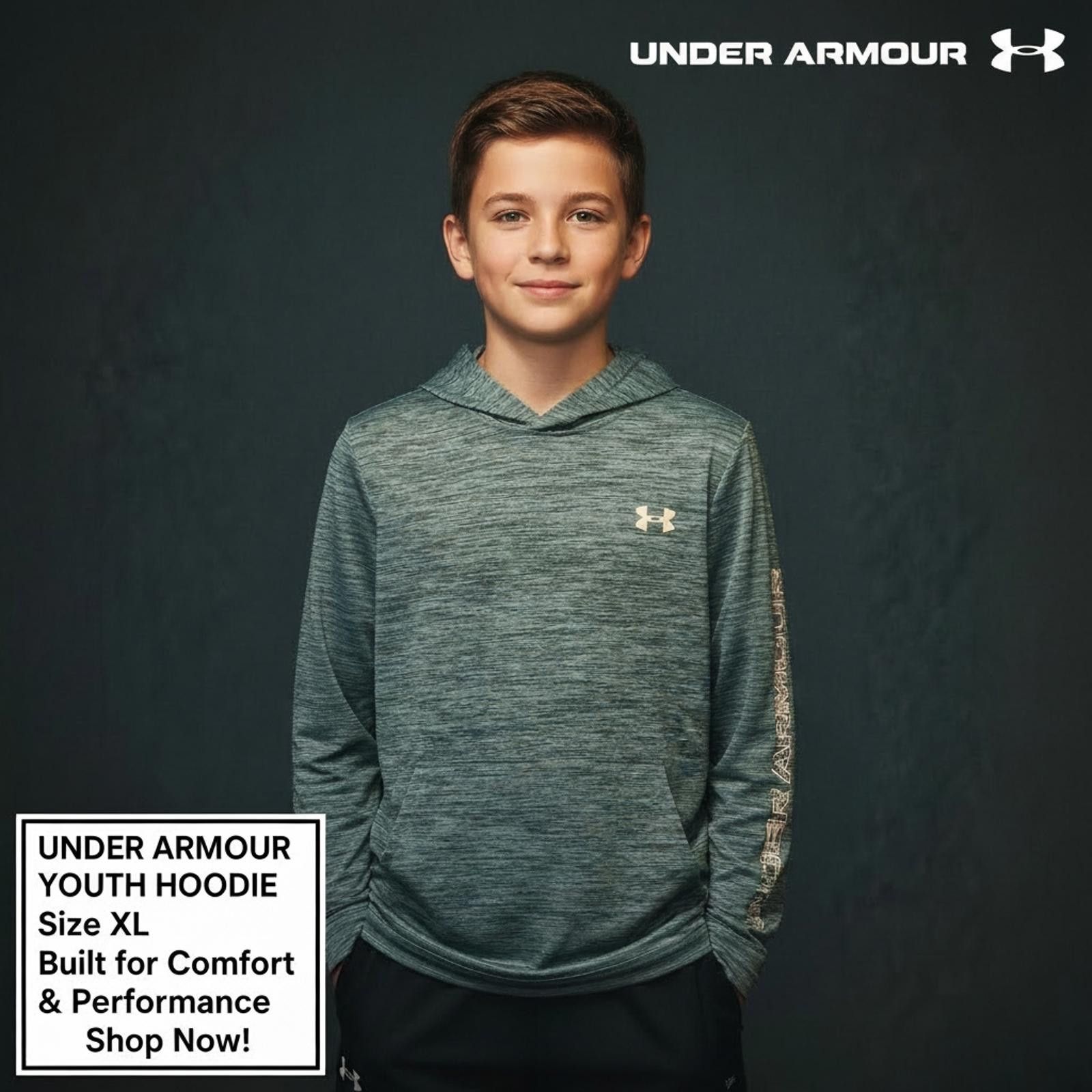 Under Armour Under Armour Youth XL Hoodie Green Size US XL / EU 56 / 4 - 2 Thumbnail