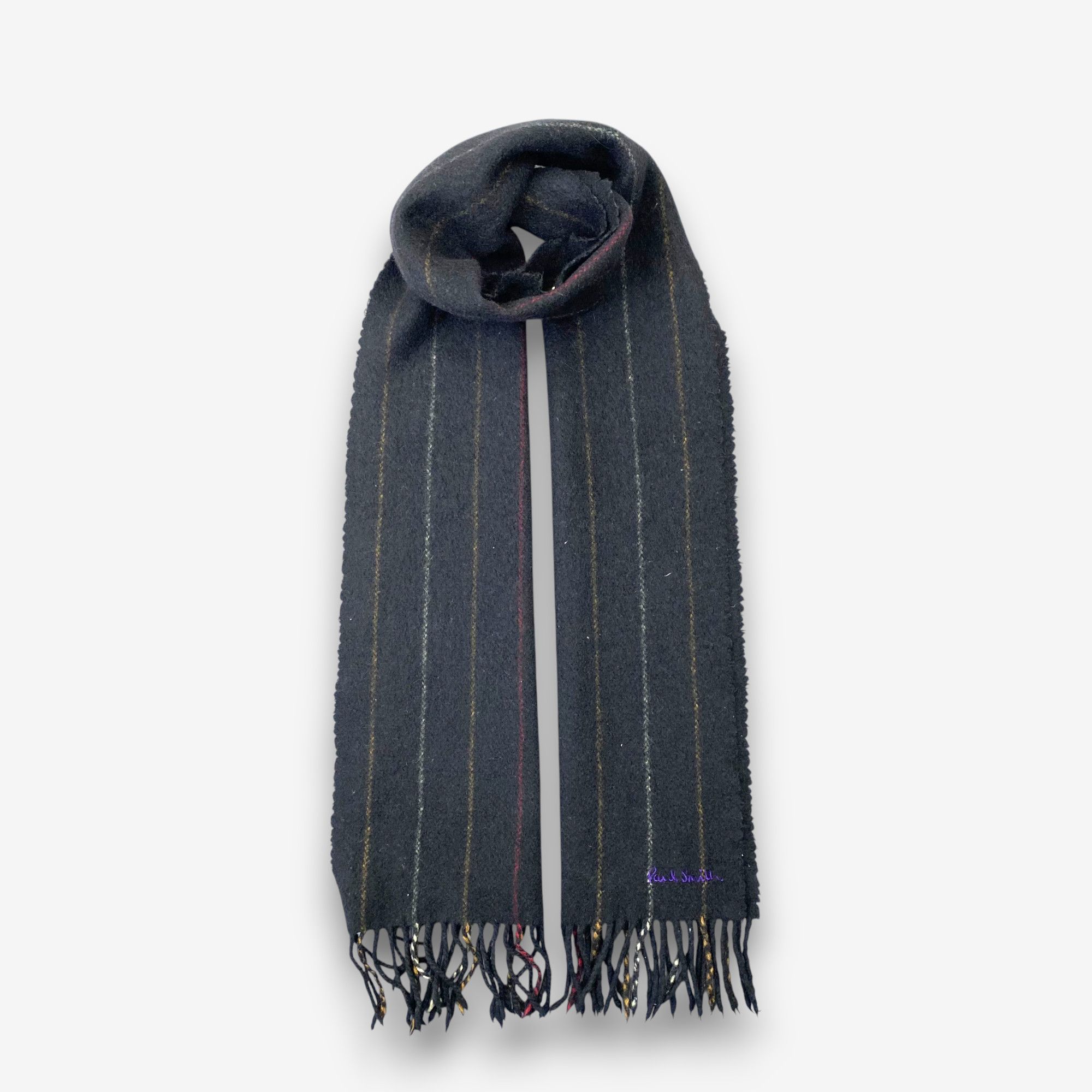 Paul Smith Vintage Paul Smith Scarf Muffler Wool Fringe Winter Scarves Size ONE SIZE - 1 Thumbnail
