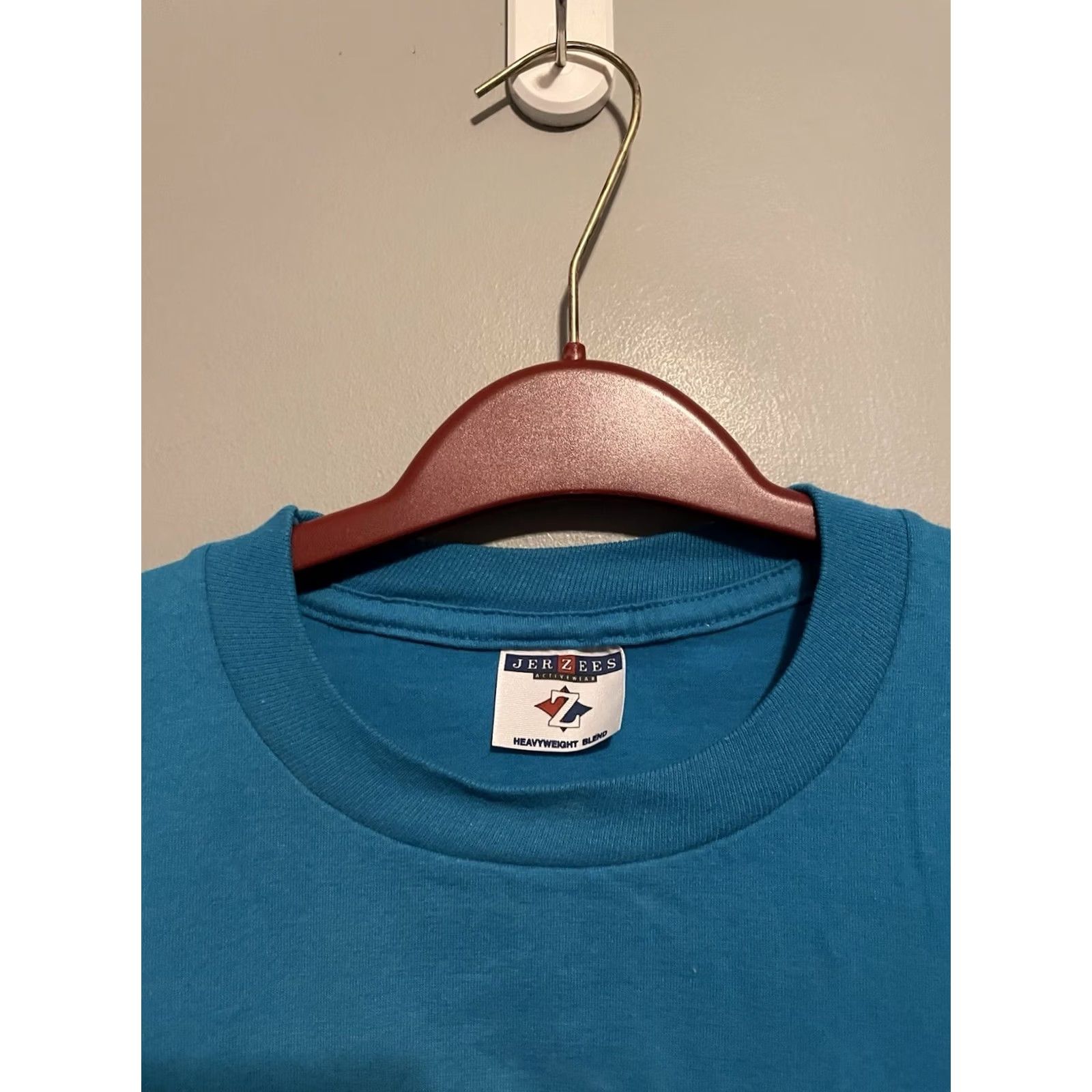 Jerzees VINTAGE United World Cultures Festival Blue Art T-Shirt Mens XL White 90s Retro Vintage Jerzees Crew Neck Short Sleeve Cotton B443 Size US XL / EU 56 / 4 - 3 Thumbnail