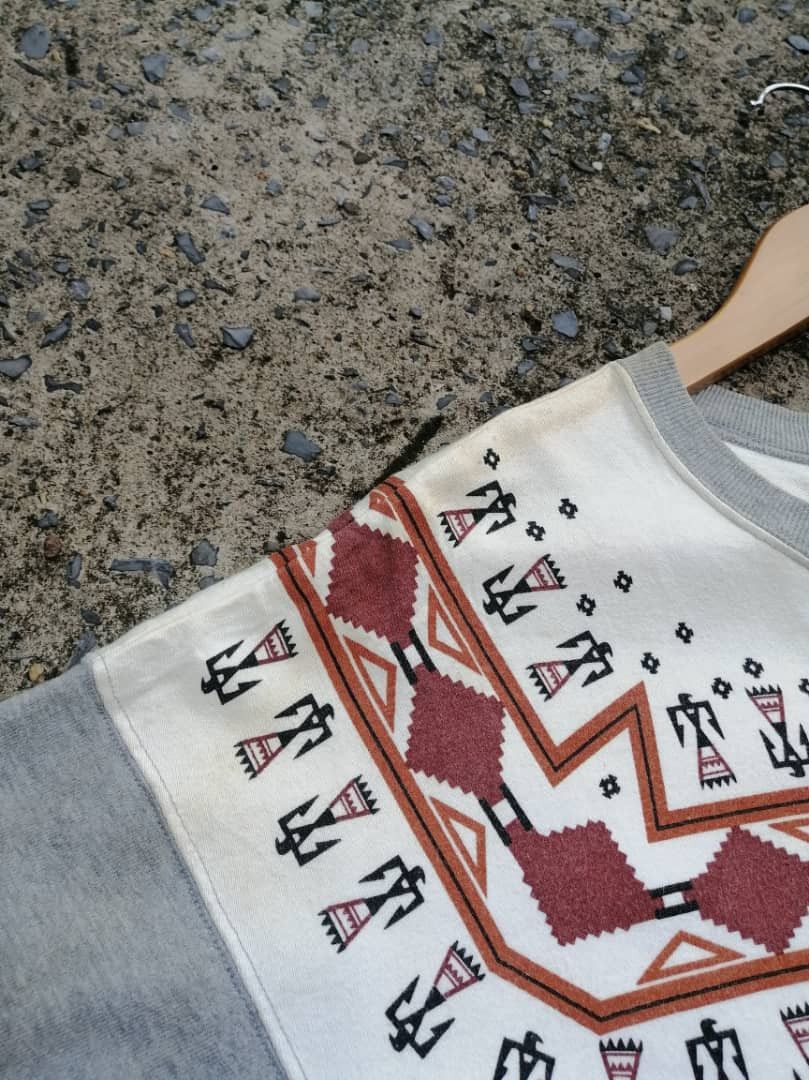 Japanese Brand Pherrow's Bros Stormy Blue Navajo Tee Size US M / EU 48-50 / 2 - 4 Thumbnail