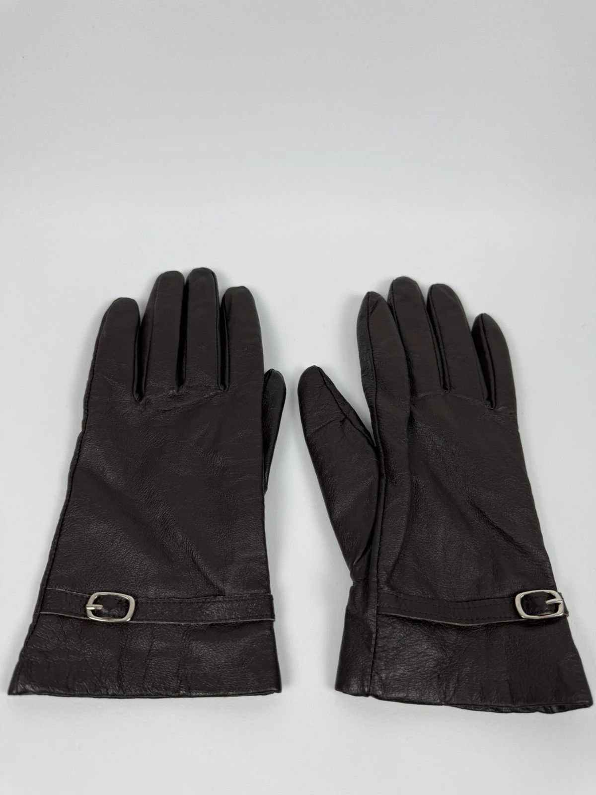 Other Plein Nord Leather Gloves Dark Brown Womens size L Size ONE SIZE - 4 Thumbnail