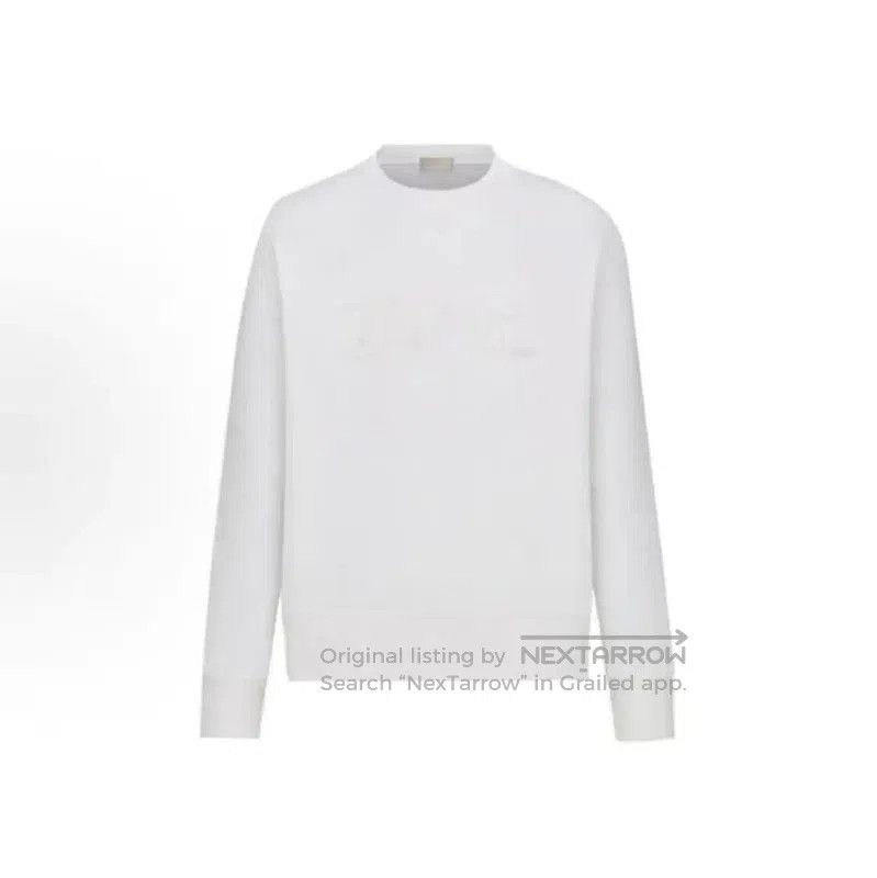 Dior White Cotton Men's Sweatshirt XL Size .