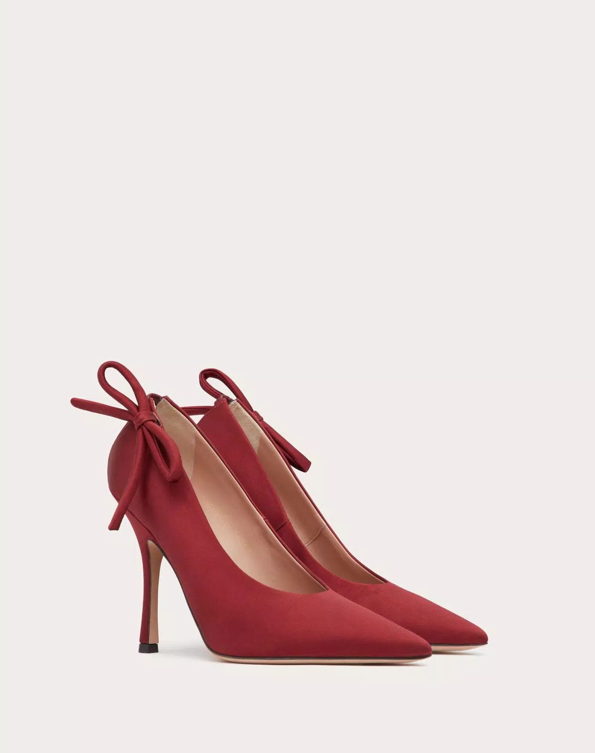 Valentino o1s1wg110426 Nite-Out Satin Pumps in Red Size US 9.5 / IT 39.5 - 2 Thumbnail