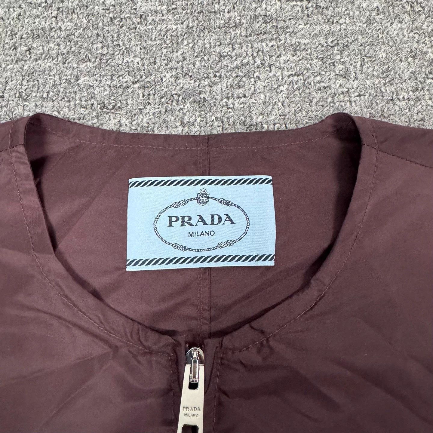 Prada Prada back triangle logo recycled nylon Bordeaux dress 38 Size S / US 4 / IT 40 - 7 Thumbnail