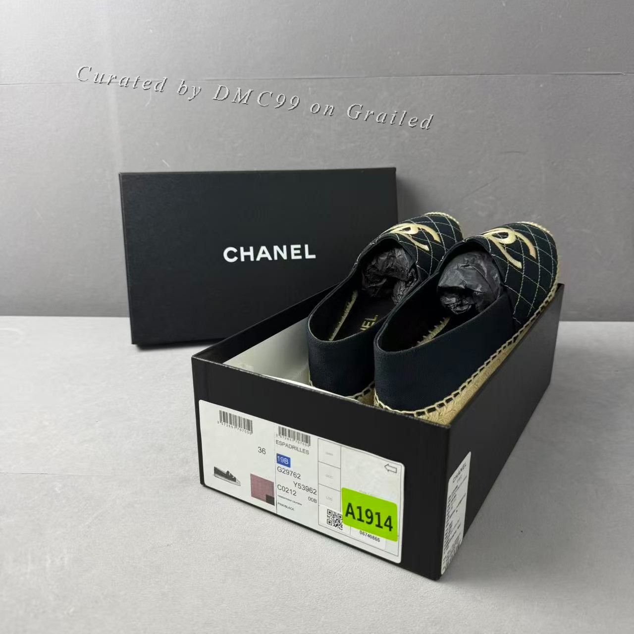 Chanel Chanel Embroidered CC Logo Espadrilles Size US 5 / IT 35 - 1 Thumbnail