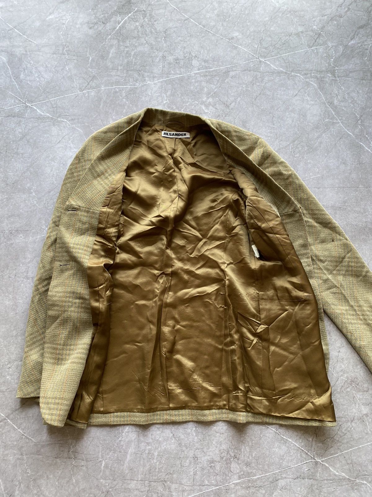 Jil Sander Vintage Jil Sander Wool Blend Nova Check Viskose Blazer Size XS / US 0-2 / IT 36-38 - 11 Thumbnail