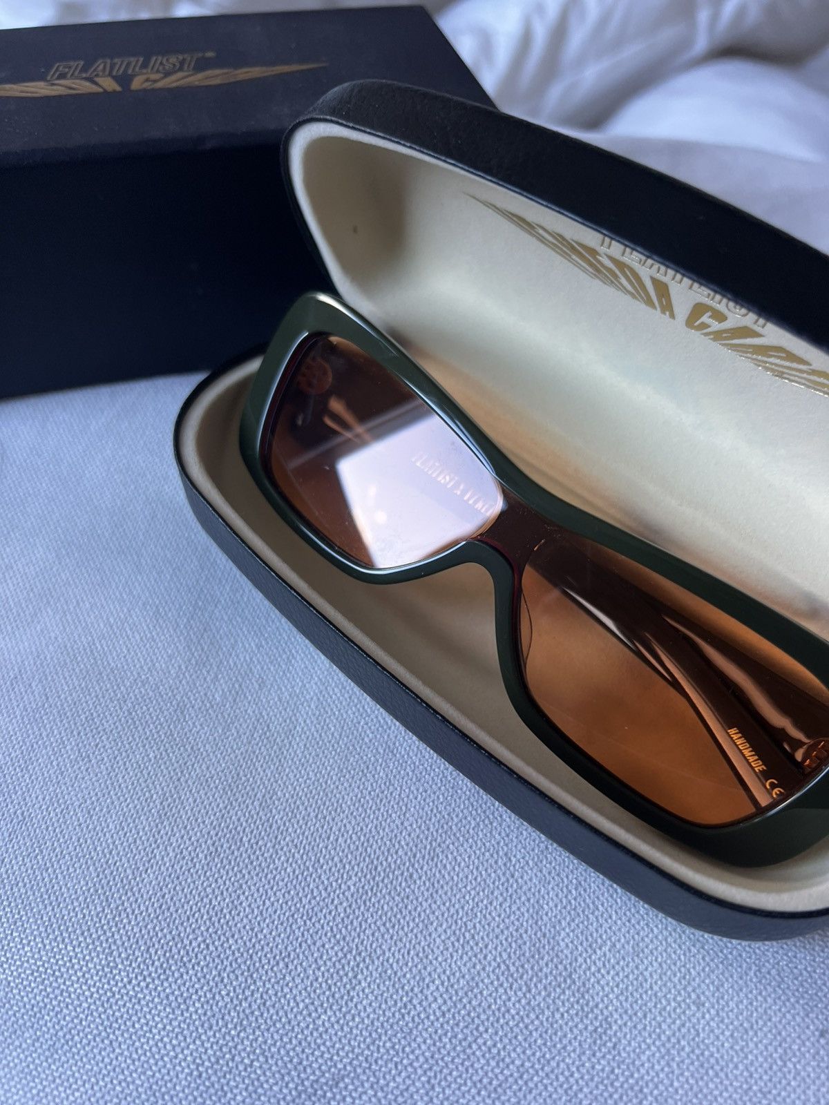 FLATLIST Eyewear Veneda Carter x Flatlist Green Disco Sunglasses Size ONE SIZE - 9 Thumbnail