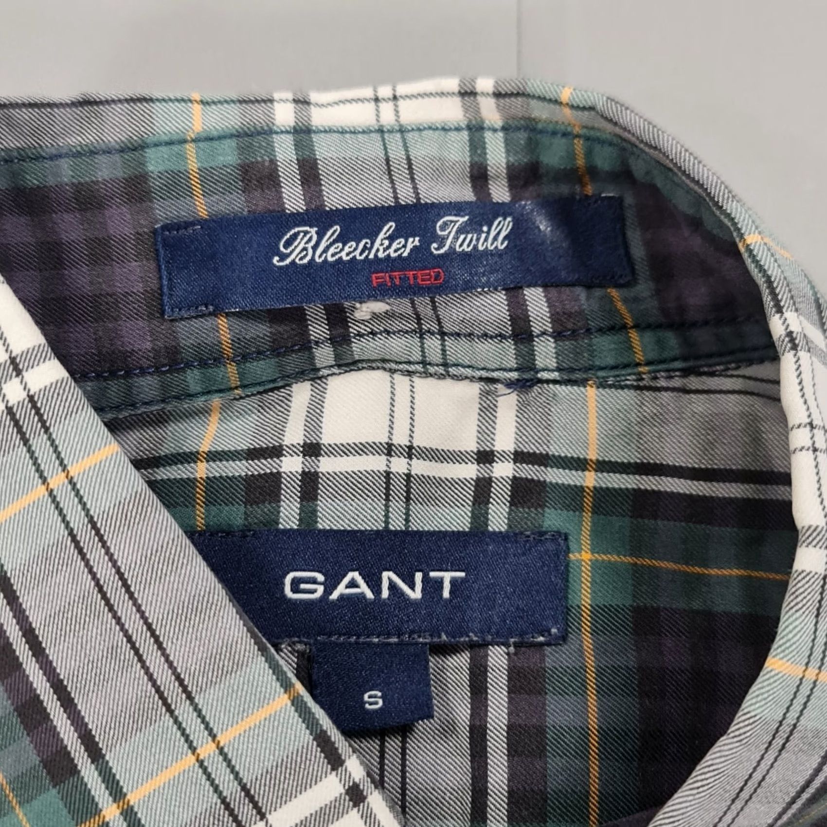 Gant GANT Mens Shirt Small Green Cotton Button Down Plaid Bleecker Twill Tartan Size US S / EU 44-46 / 1 - 4 Thumbnail