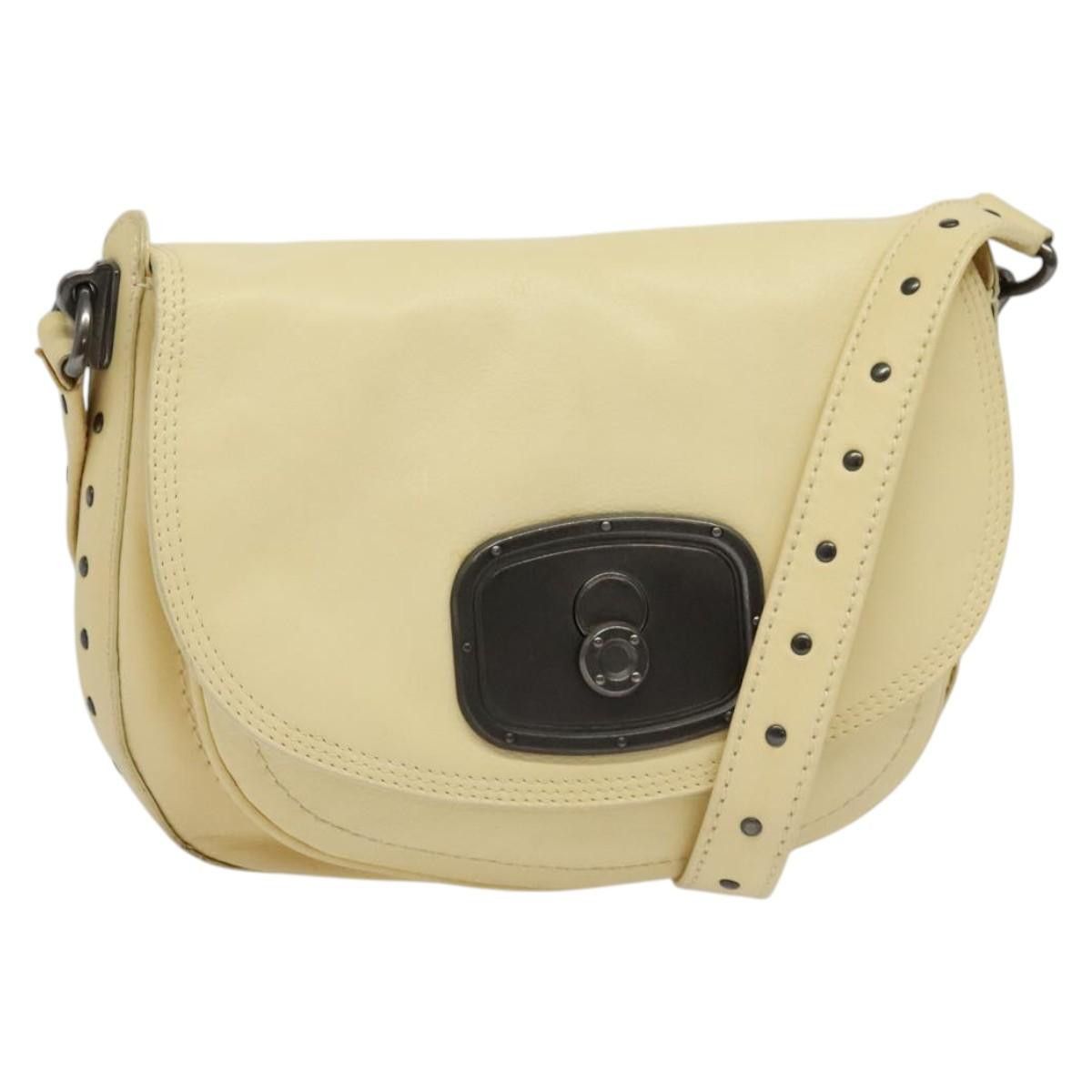 Celine CELINE Studs Shoulder Bag Leather Cream Size ONE SIZE - 1 Thumbnail