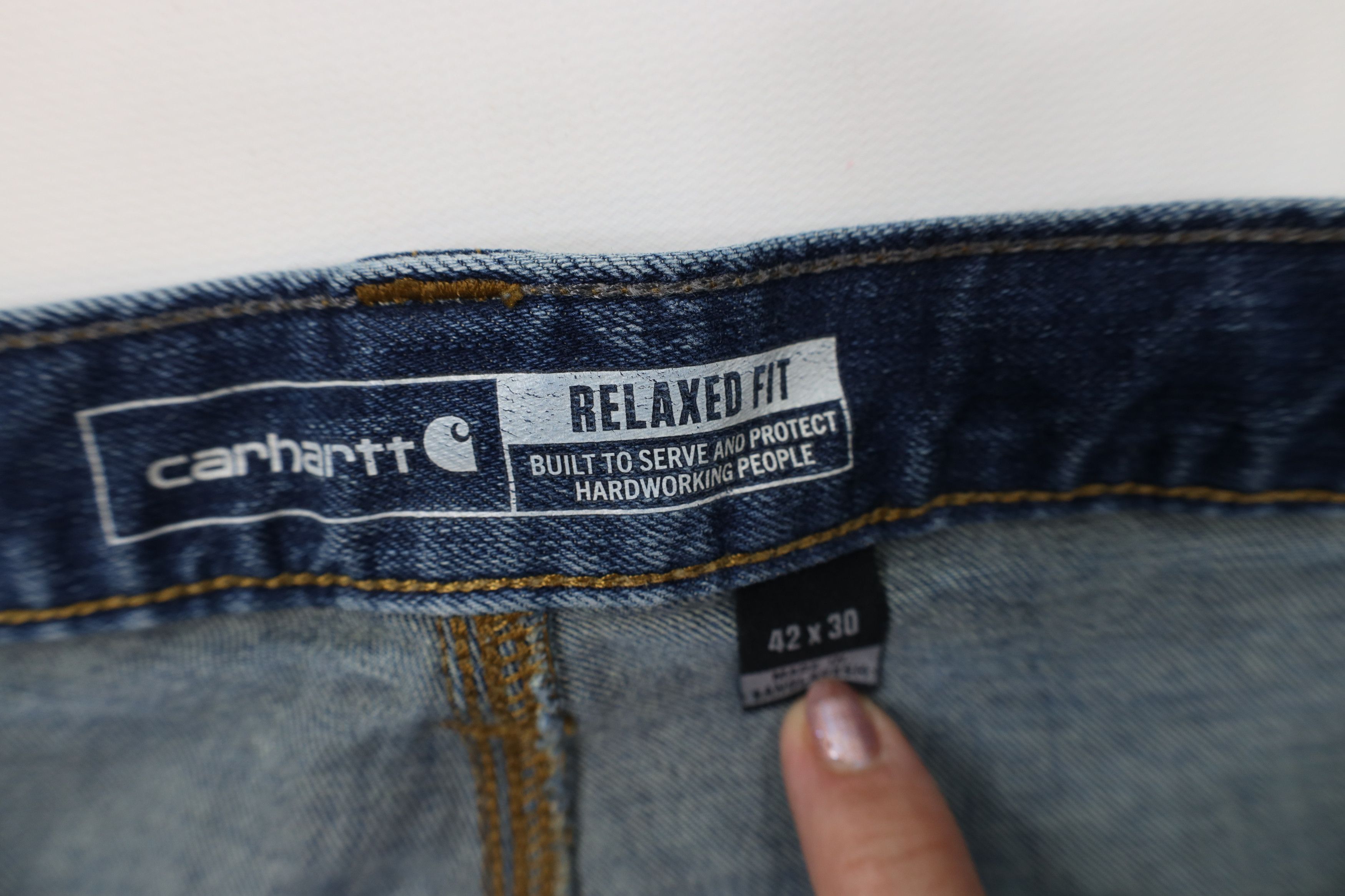 Carhartt Vintage Y2K Carhartt Relaxed Wide Leg Dungaree Denim Jeans Size US 42 / EU 58 - 7 Thumbnail
