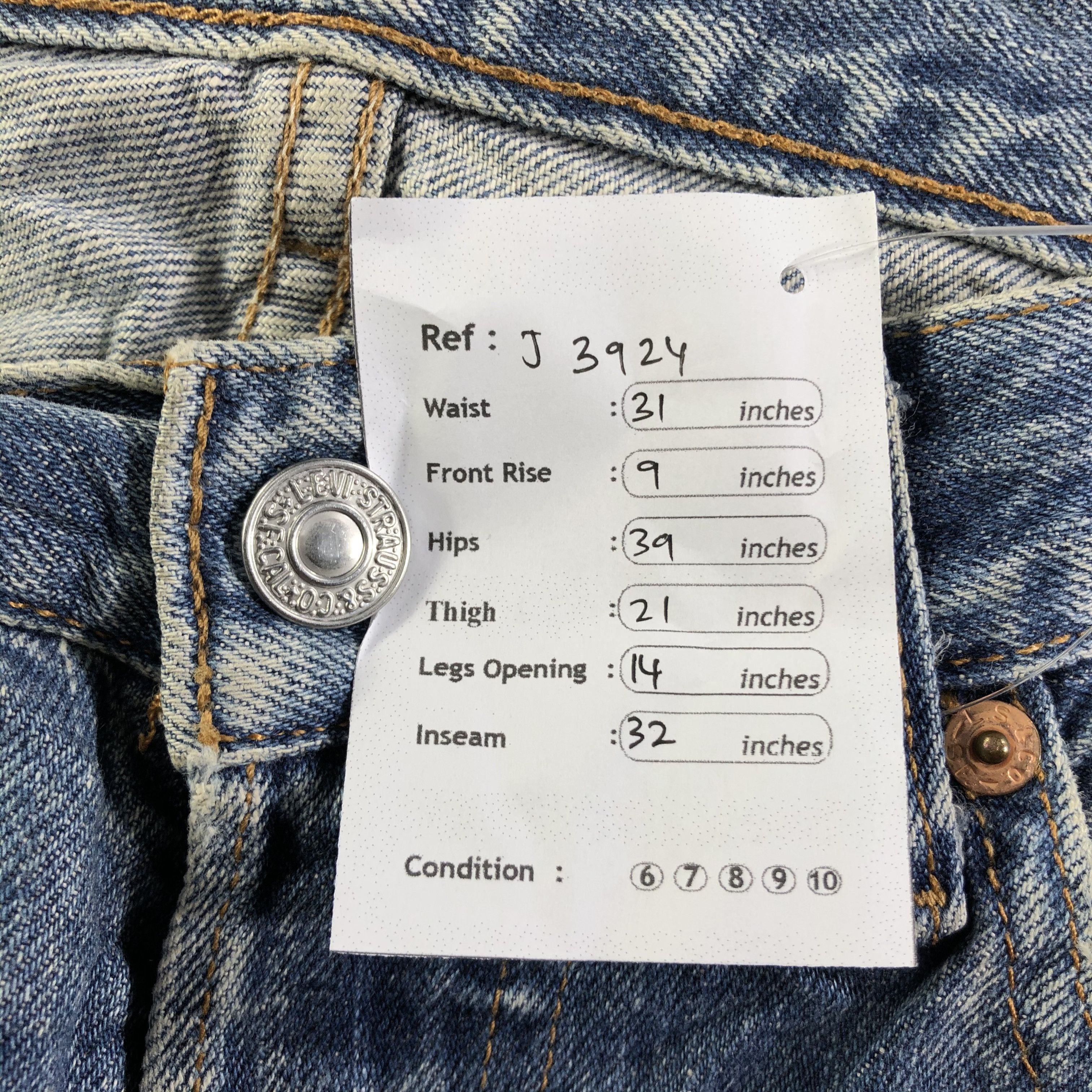 Levi's Vintage Blue Wash Levis 532 Jeans-J3924 Size US 31 - 12 Thumbnail