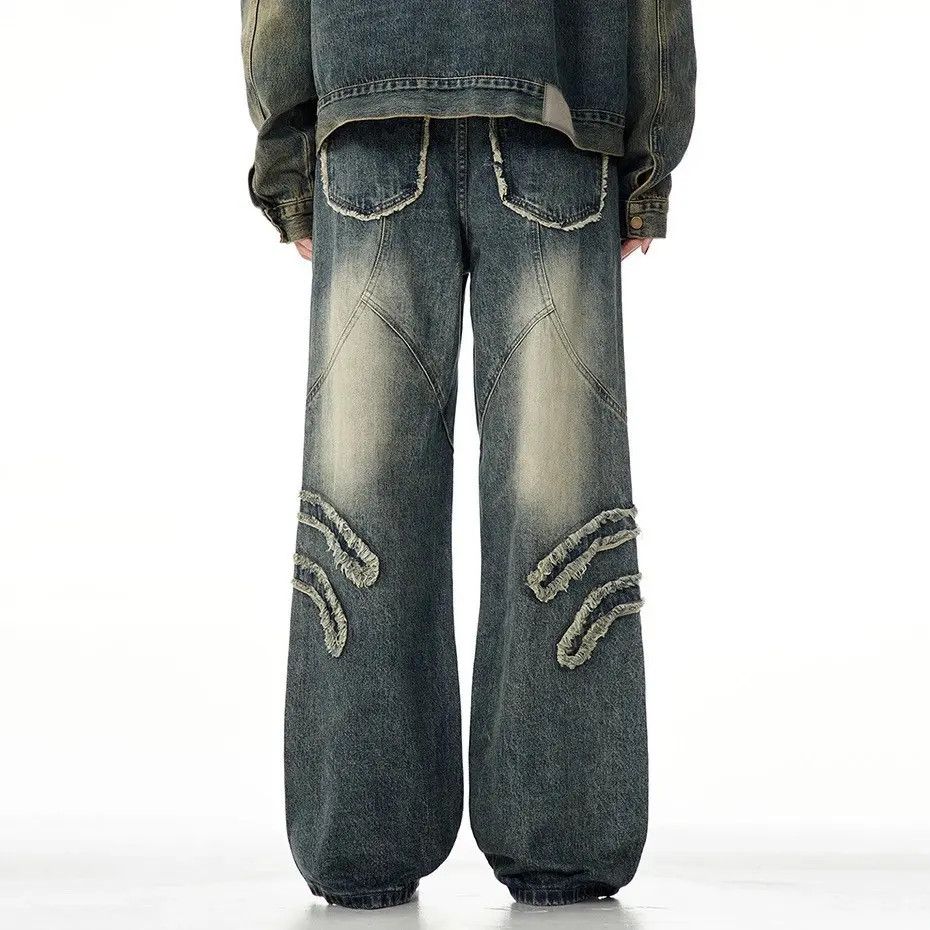 Japanese Brand Embroidered Wide Leg Denim Vintage Jeans Size US 32 / EU 48 - 4 Thumbnail
