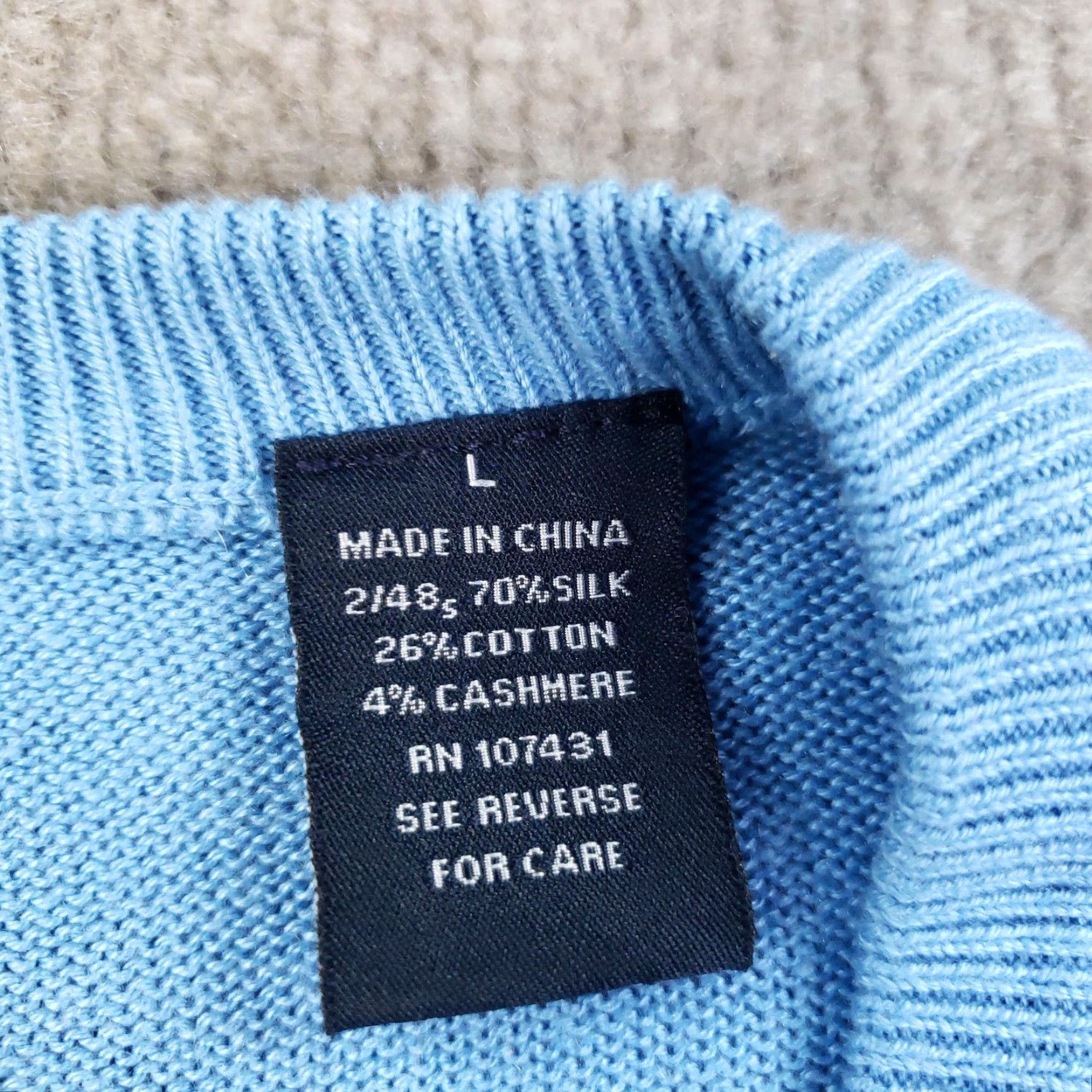 Vintage VINTAGE Birddog Golf Sweater Mens Large Blue V-Neck Pullover Silk Cashmere Blend ZZ Size US L / EU 52-54 / 3 - 6 Thumbnail