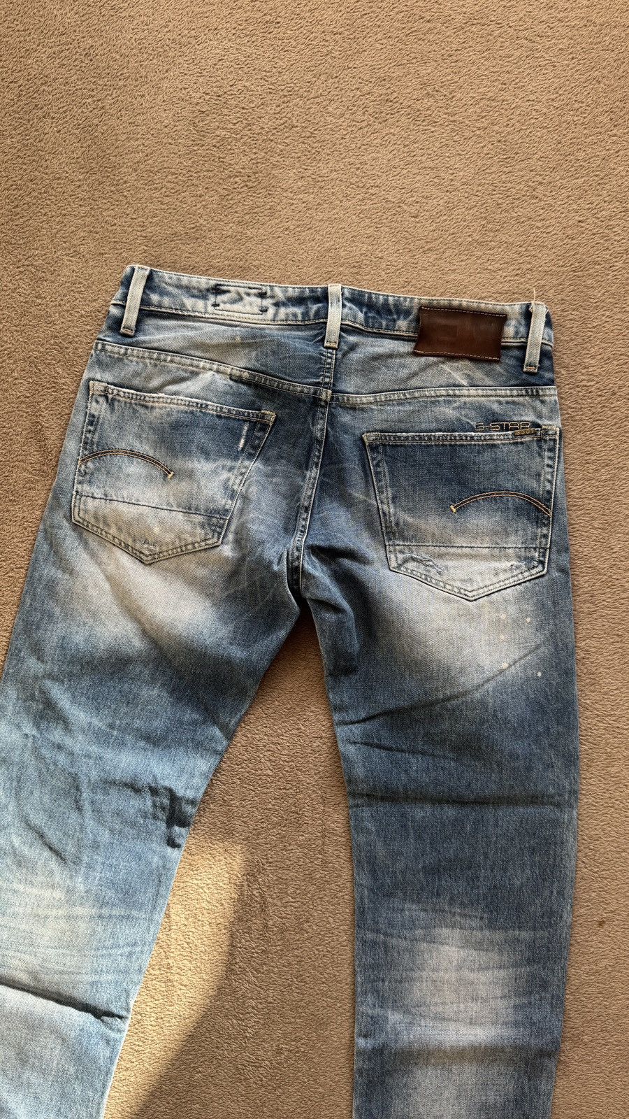 If Six Was Nine G-Star Y2K vintage faded washed denim distressed pants Size US 34 / EU 50 - 4 Thumbnail