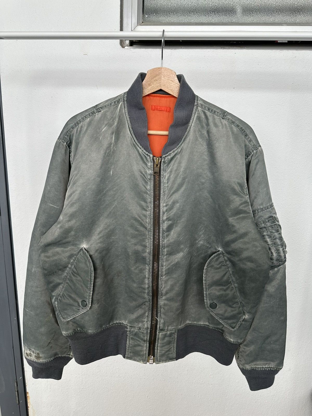 1990s Uniqlo MA-1 Bomber jacket trashed