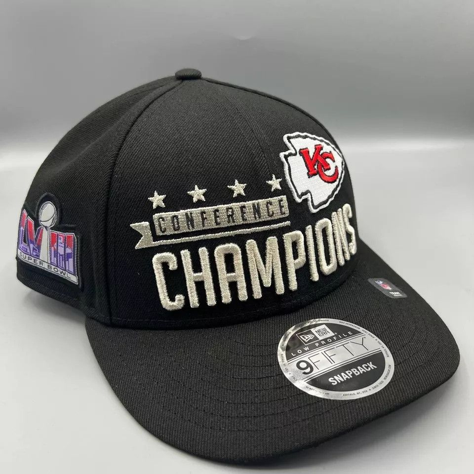 New Era Kansas City Chiefs Hat Conference Champions LVIII Snap Back Size ONE SIZE - 3 Thumbnail