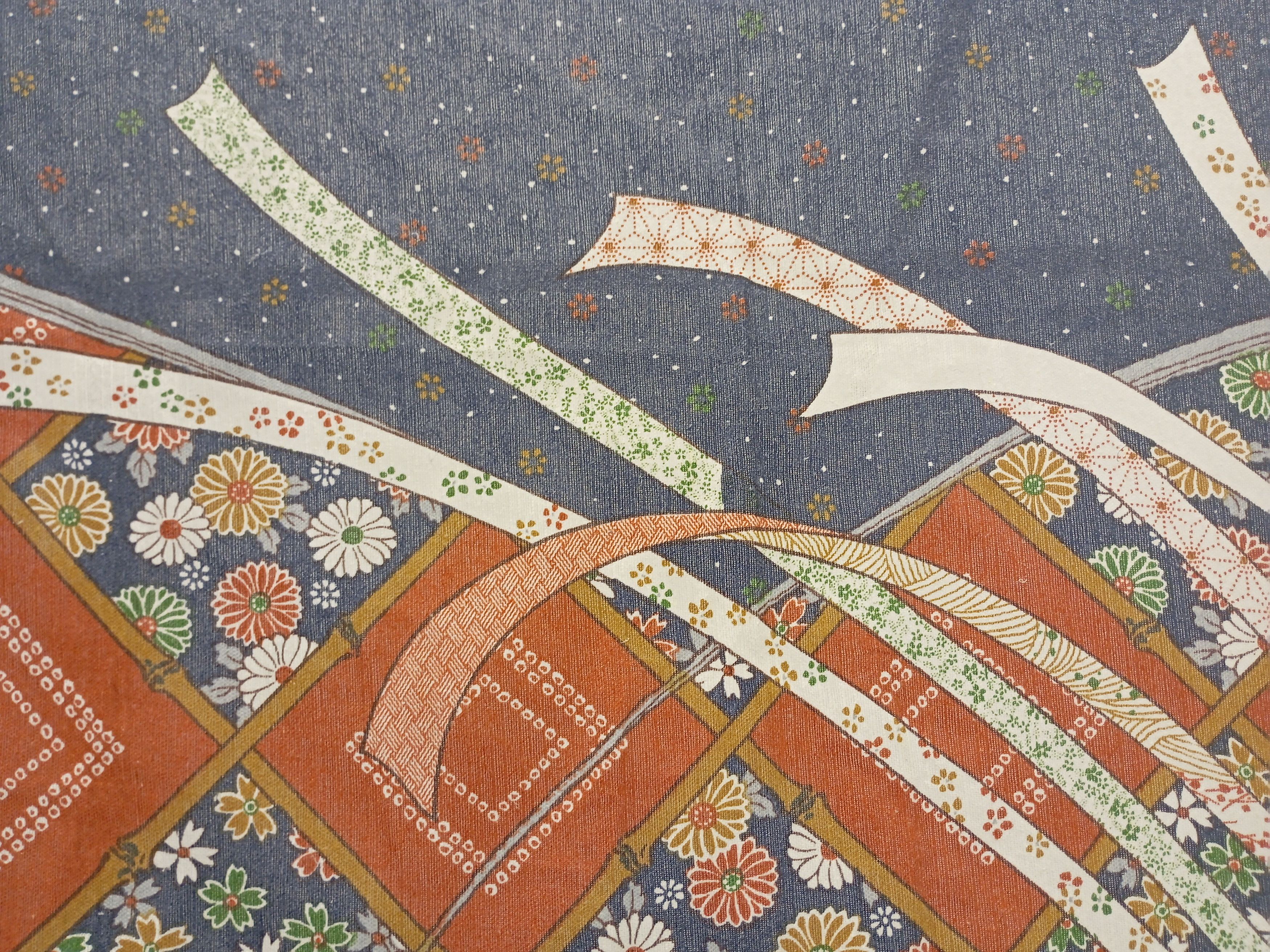 Japanese Brand Vintage japanese fabric tablecloth bed sheets made in Japan Size ONE SIZE - 5 Thumbnail