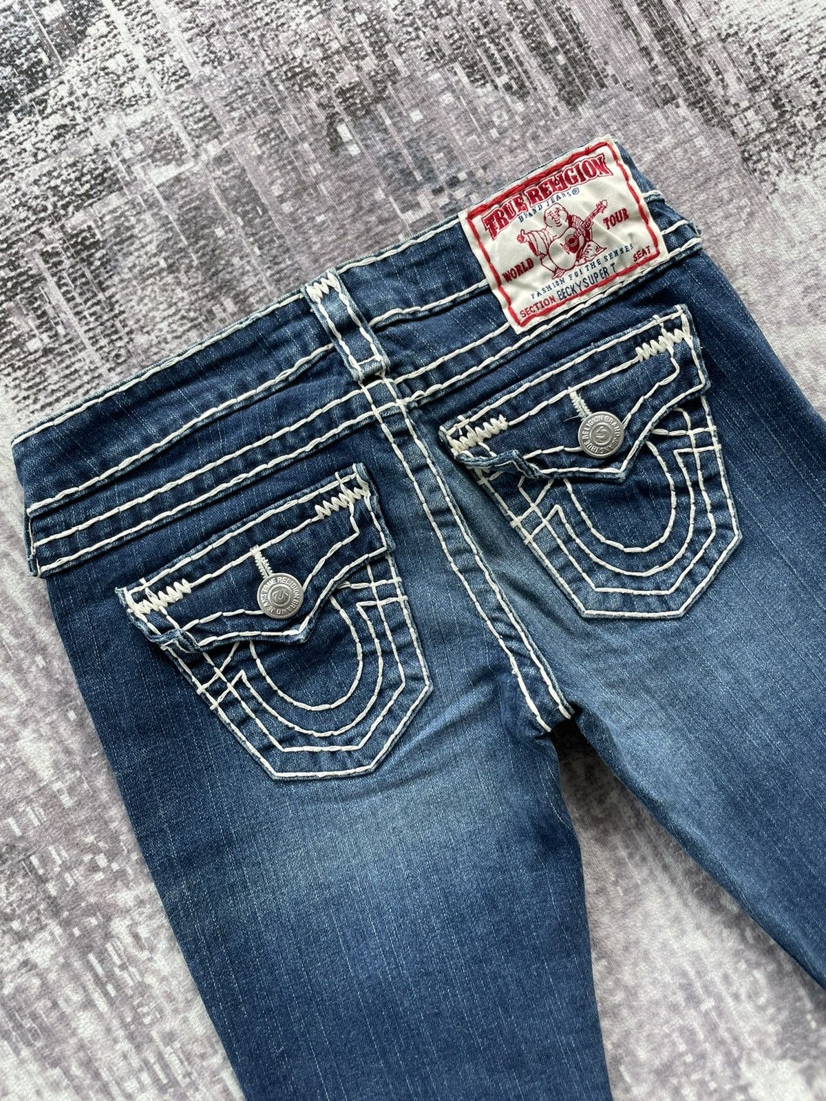 True Religion 2000s True Religion-Joey Super T Bold Stitch Jeans Size US 29 - 4 Thumbnail