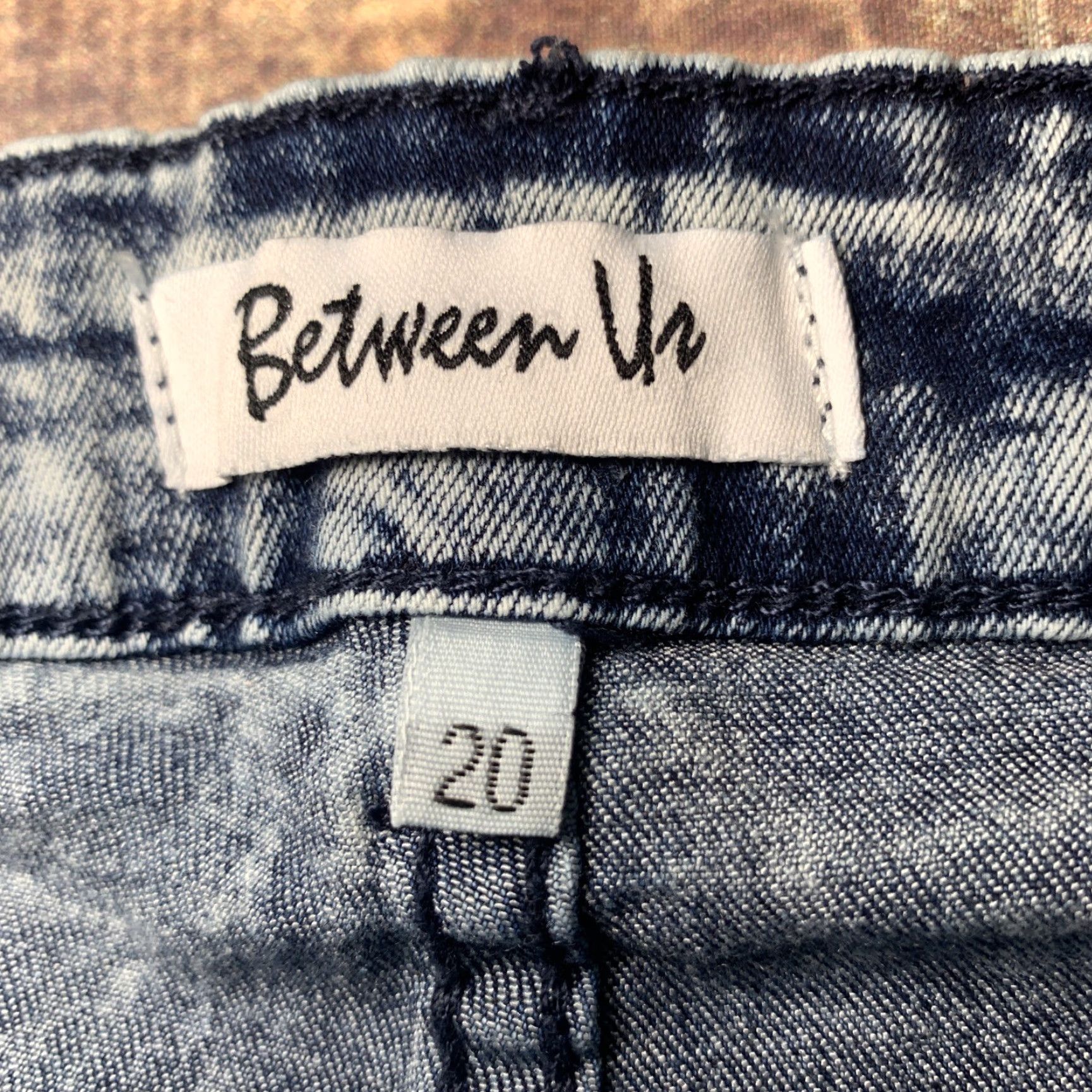 Vintage Between Us Jeans Blue Size 20 Stretch Rope Tie Legs Acid Wash 39 x 26 Women’s Size 42" / US 20 - 7 Thumbnail