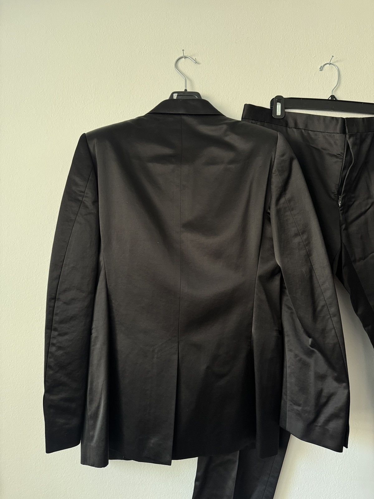 Dries Van Noten Dries Van Noten Black Satin Tuxedo Size 42R - 6 Thumbnail