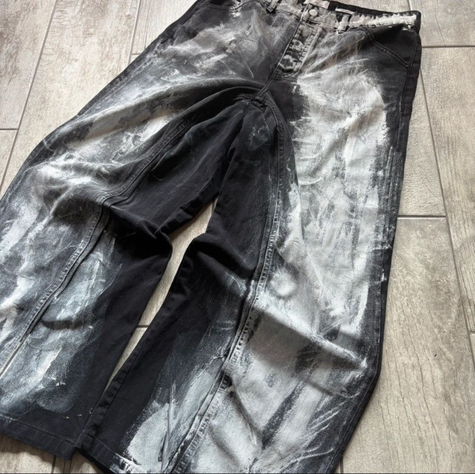 Japanese Brand rare handmade painted faded loose pants 💥 Size US 31 - 3 Thumbnail