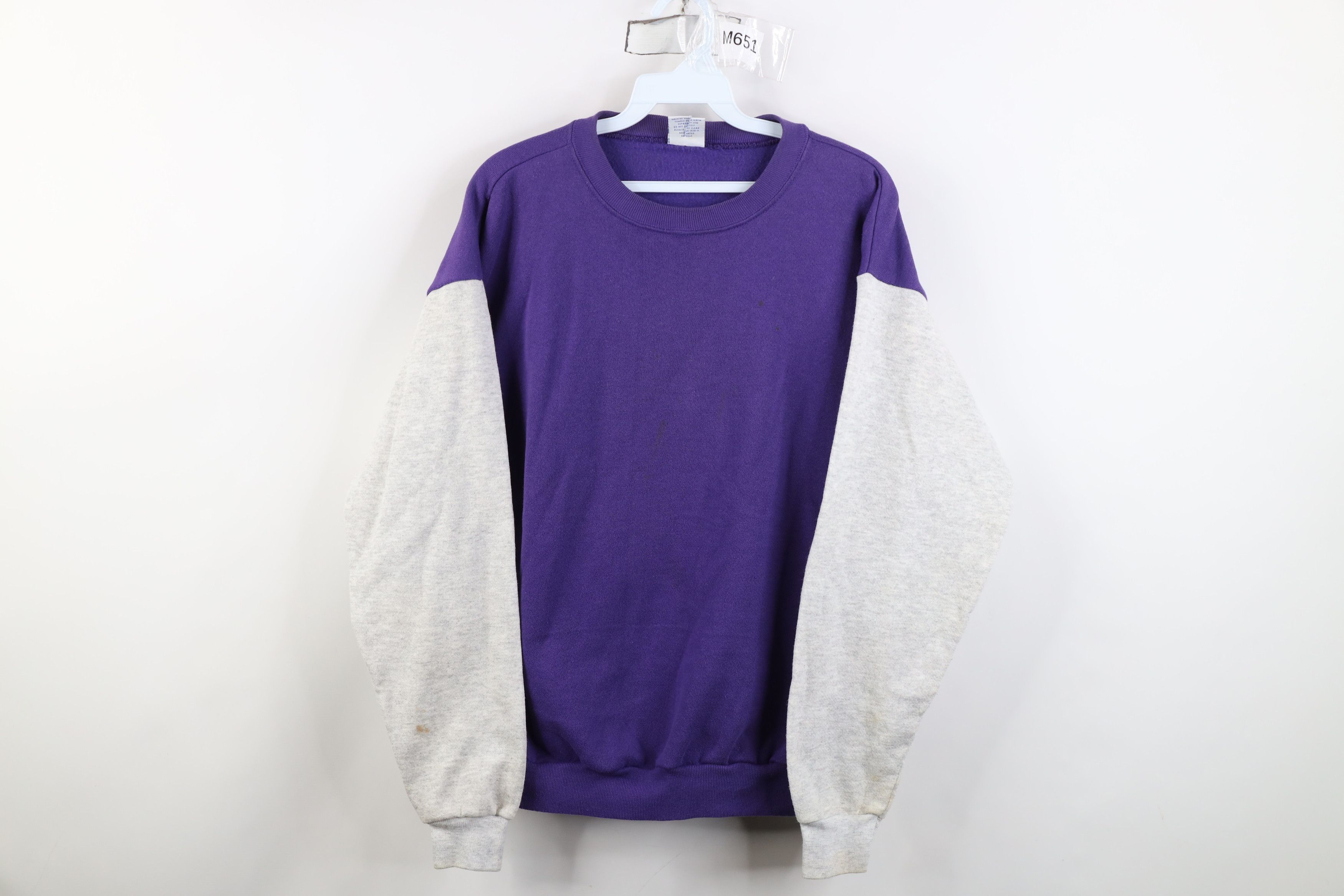 Vintage Vintage 90s Streetwear Blank Raglan Crewneck Sweatshirt USA Size L / US 10 / IT 46 - 1 Thumbnail