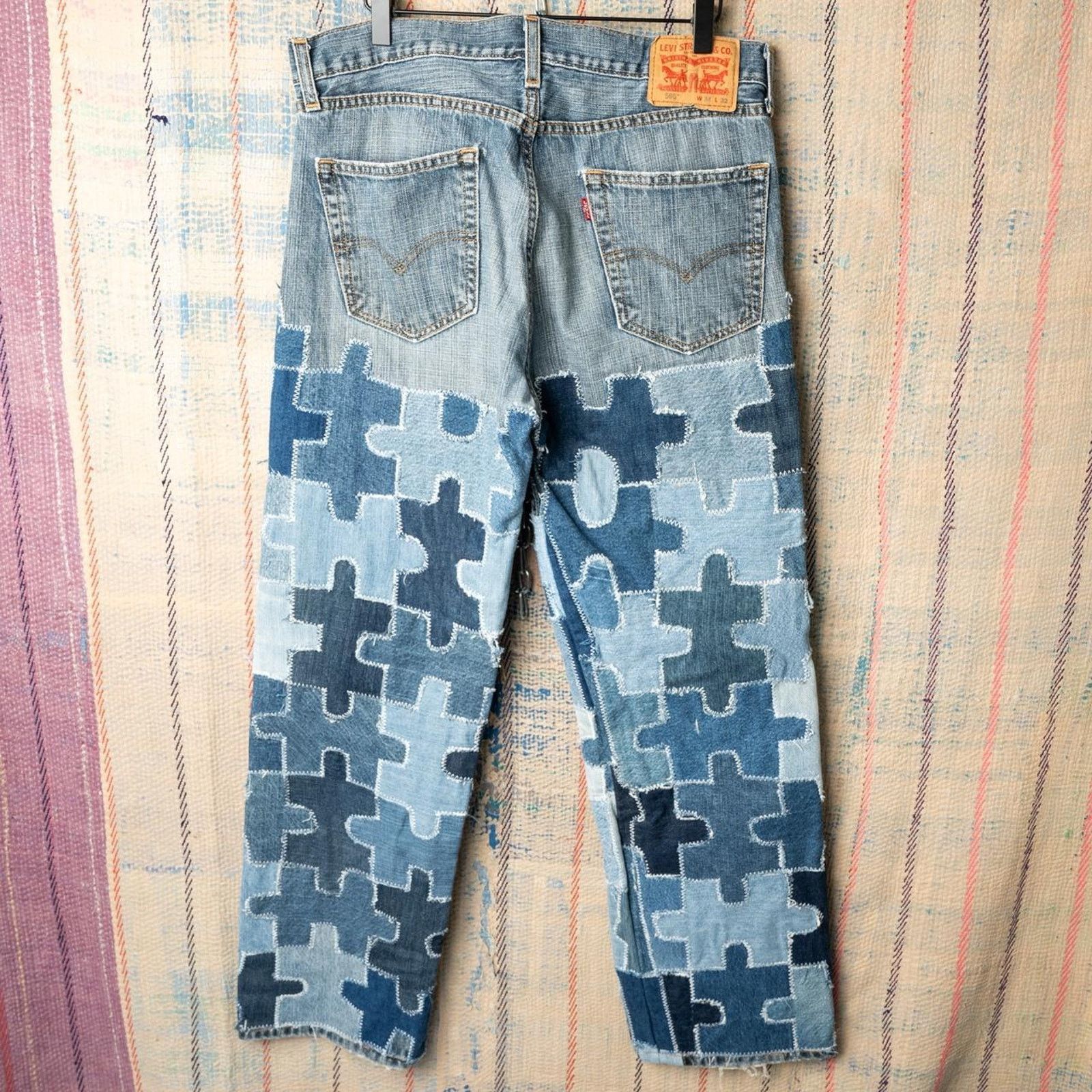 Levi's Custom levis patchwork jeans 34 x 32 Size US 34 / EU 50 - 2 Thumbnail