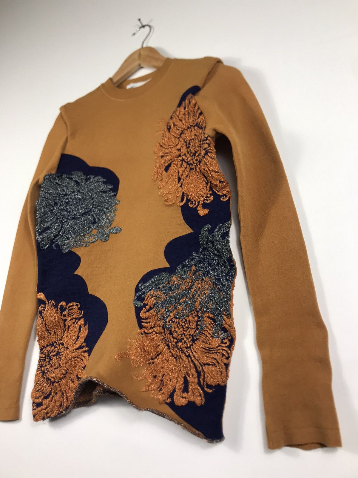 Toga 🔥Luxury Toga Archives AW24 Lame Jacquard Knit Top Size XS / US 0-2 / IT 36-38 - 4 Thumbnail