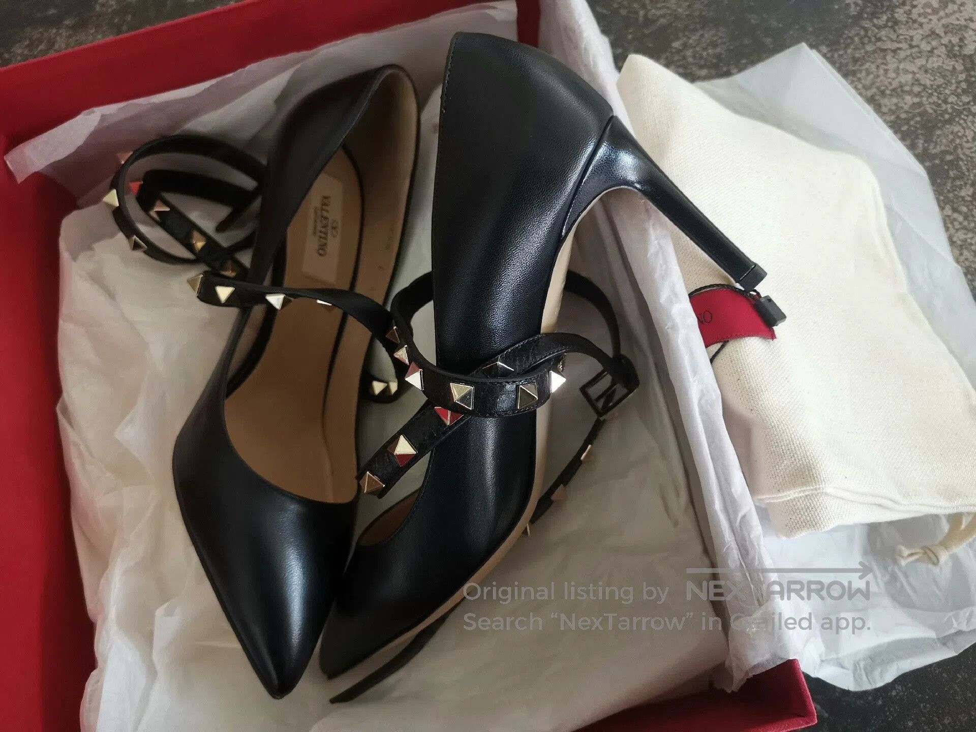 Valentino Valentino Black Stiletto Heels with Studs. Size US 6 / IT 36 - 1 Thumbnail