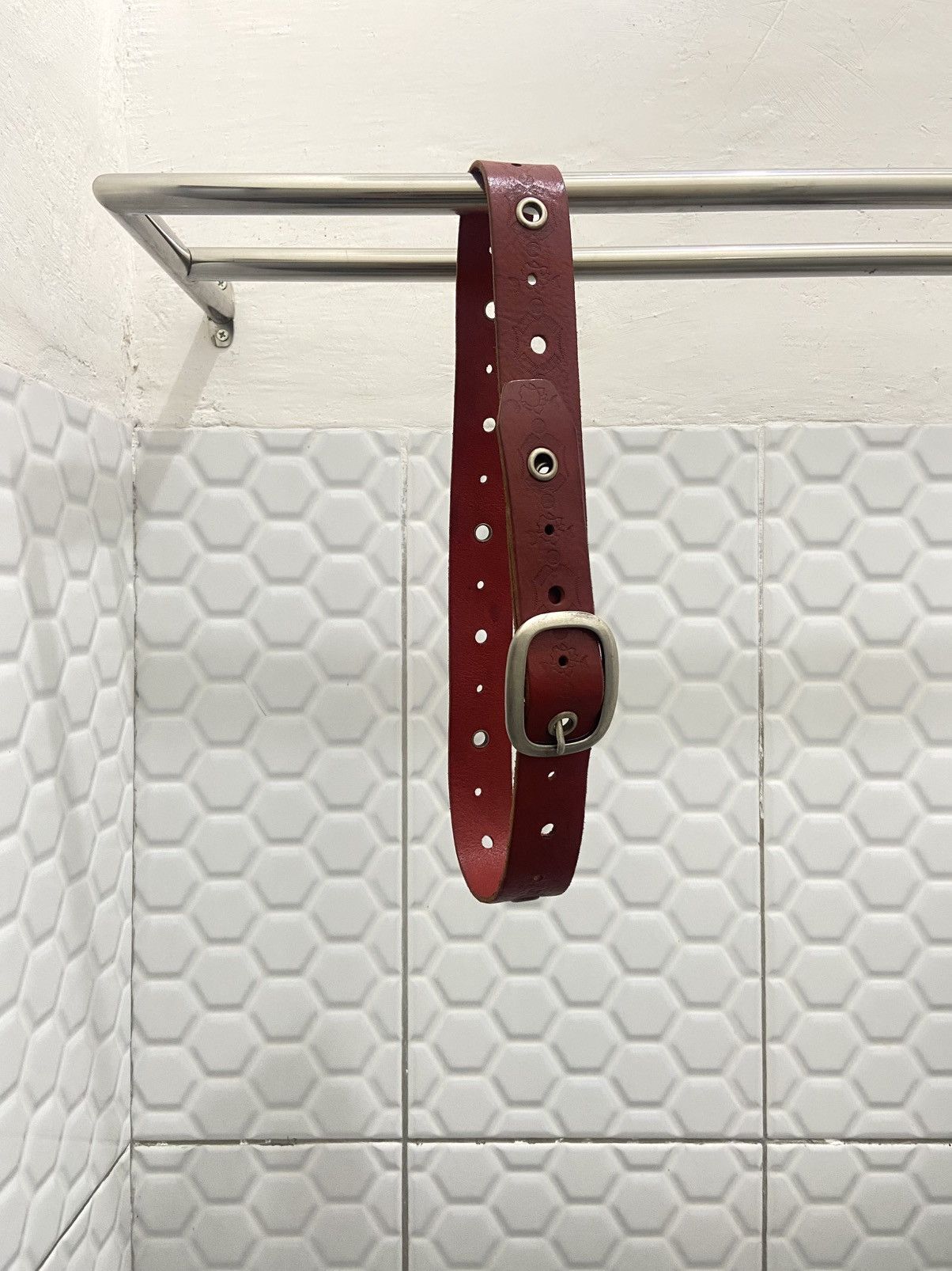 Issey Miyake *FINALDROP* Vintage Issey Miyake Leather Prong Belt Size ONE SIZE - 4 Thumbnail