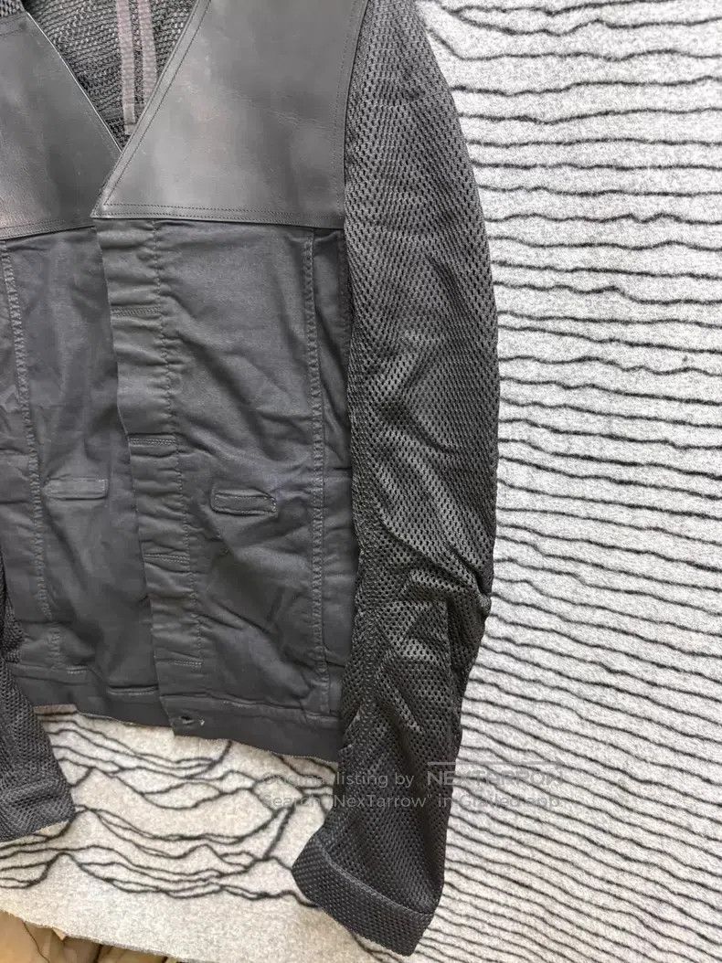 Rick Owens Rick Owens Mesh Patchwork Leather Jacket Size US M / EU 48-50 / 2 - 2 Thumbnail