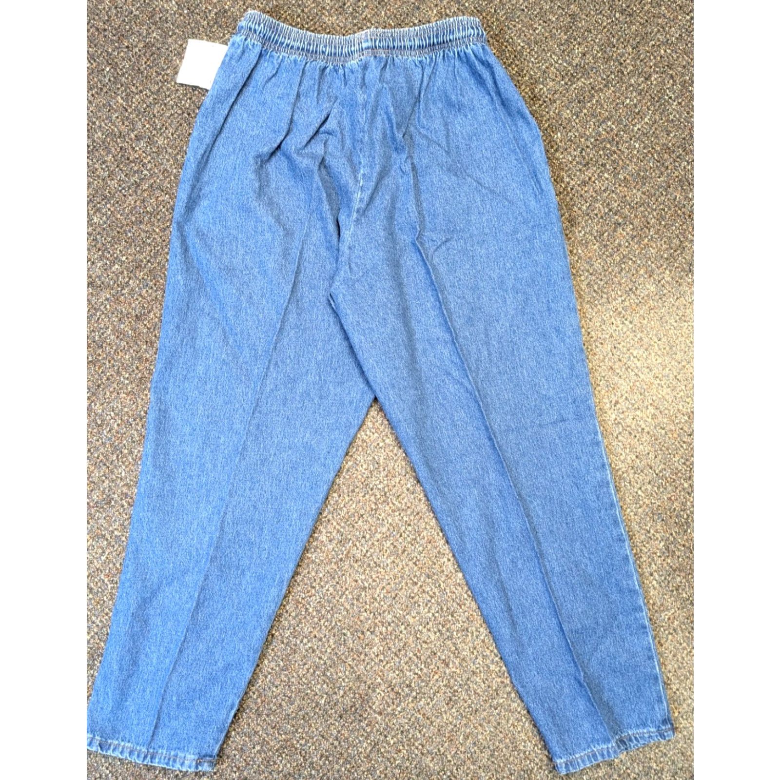 Vintage VINTAGE Bobbie Brooks NWT Jeans 18P Petite Dark Stonewash Elastic Waist Stretch Pull On Women Size 40" / US 18 - 8 Thumbnail