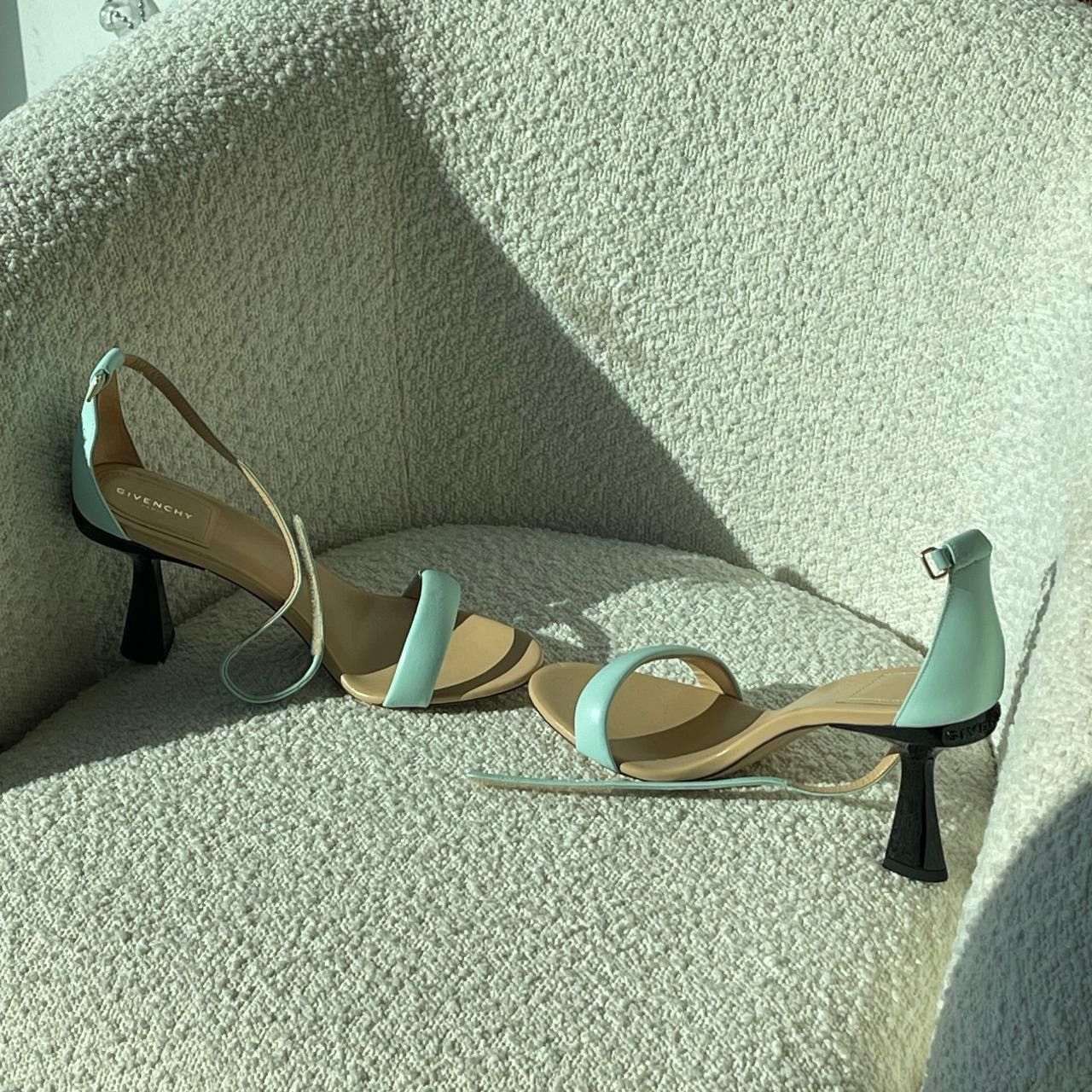 Givenchy GIVENCHY WOMEN'S CARENE ANKLE STRAP SANDALS IN AQUA MARINE Size US 9 / IT 39 - 2 Thumbnail