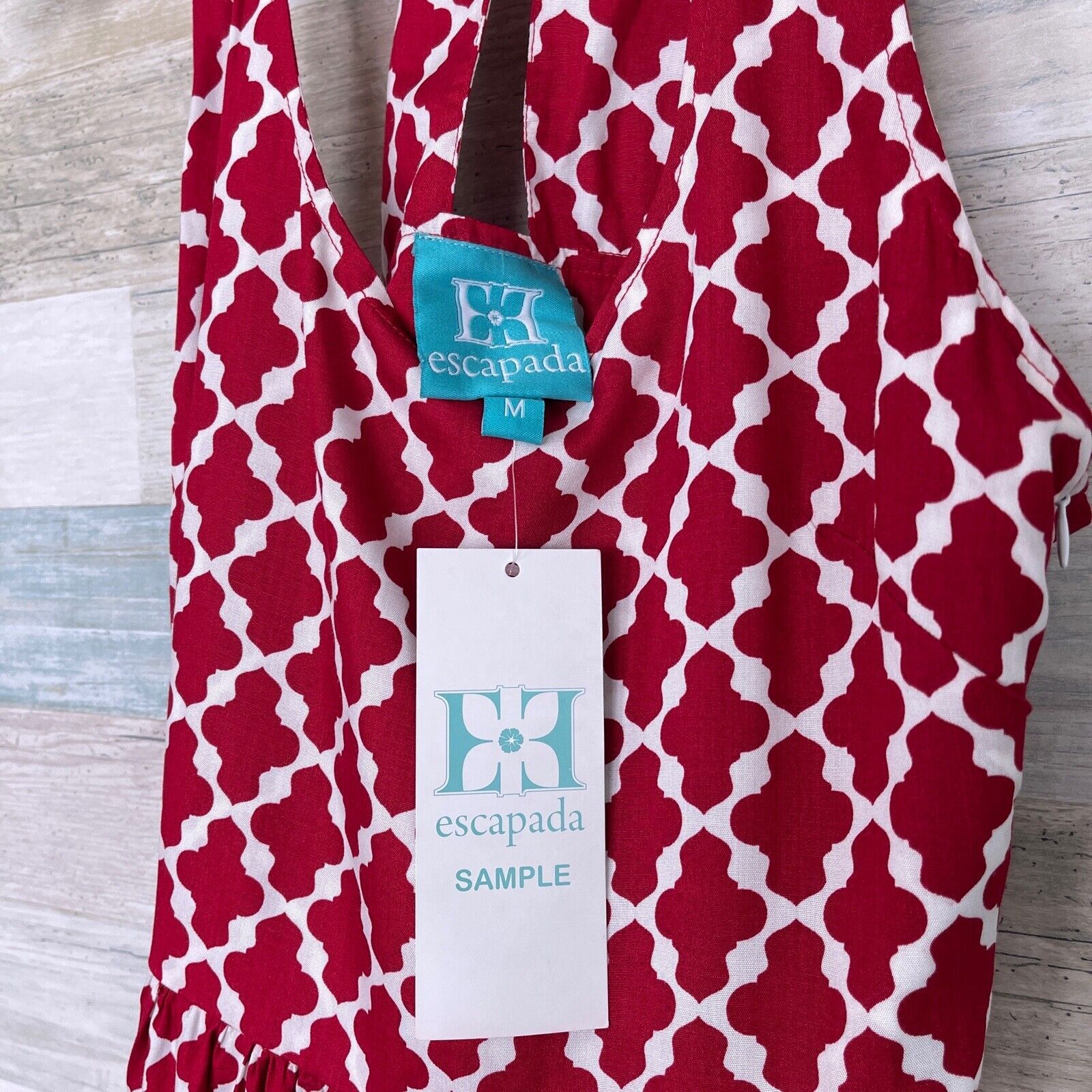 Other Escapada Lyla Dress Red White Print Sleeveless Racerback Me Size M / US 6-8 / IT 42-44 - 6 Thumbnail