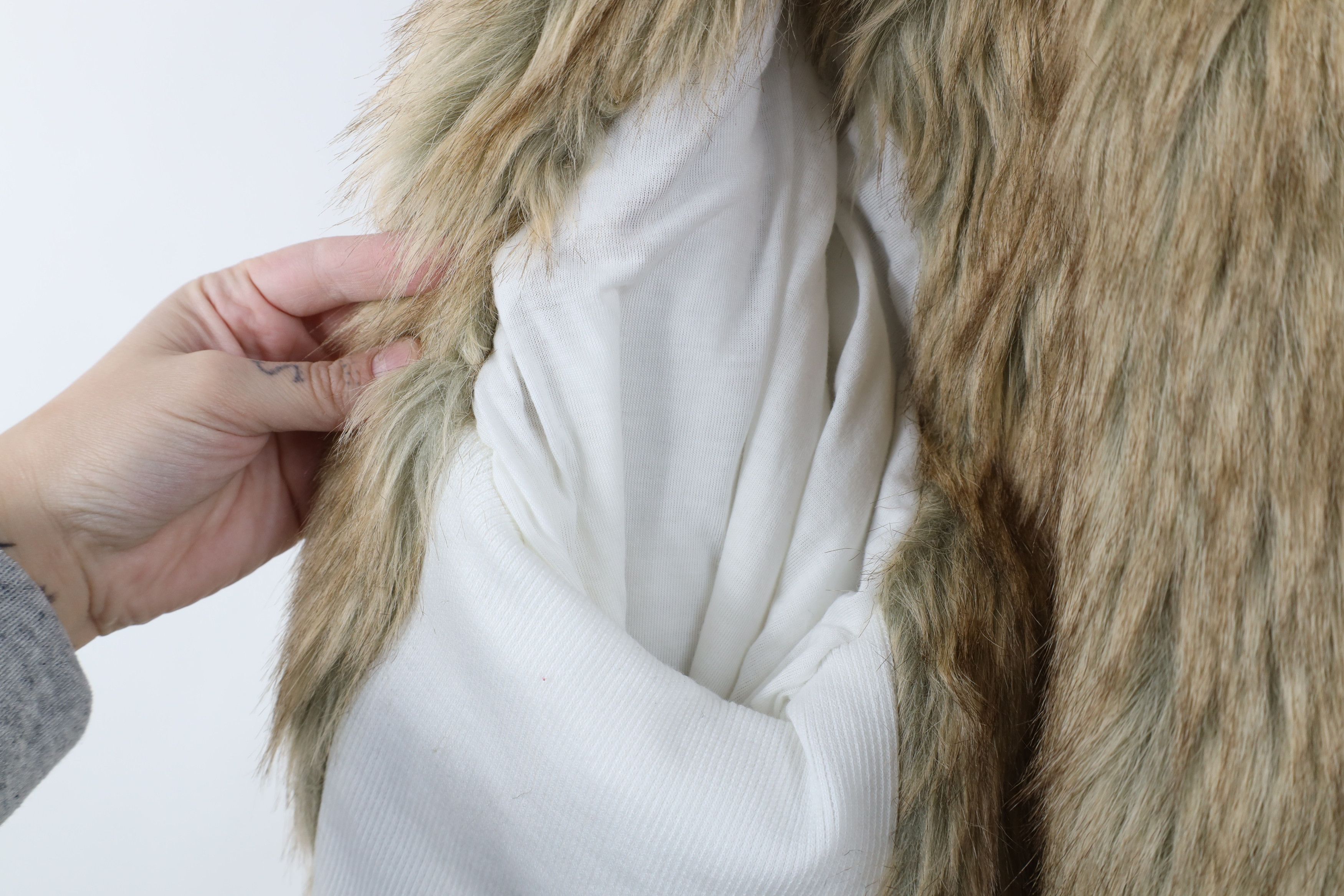 Vintage Vinatage Y2K Babydoll Flower Faux Fur Lined Thick Hoodie Size 3XL / US 20-22 - 10 Thumbnail