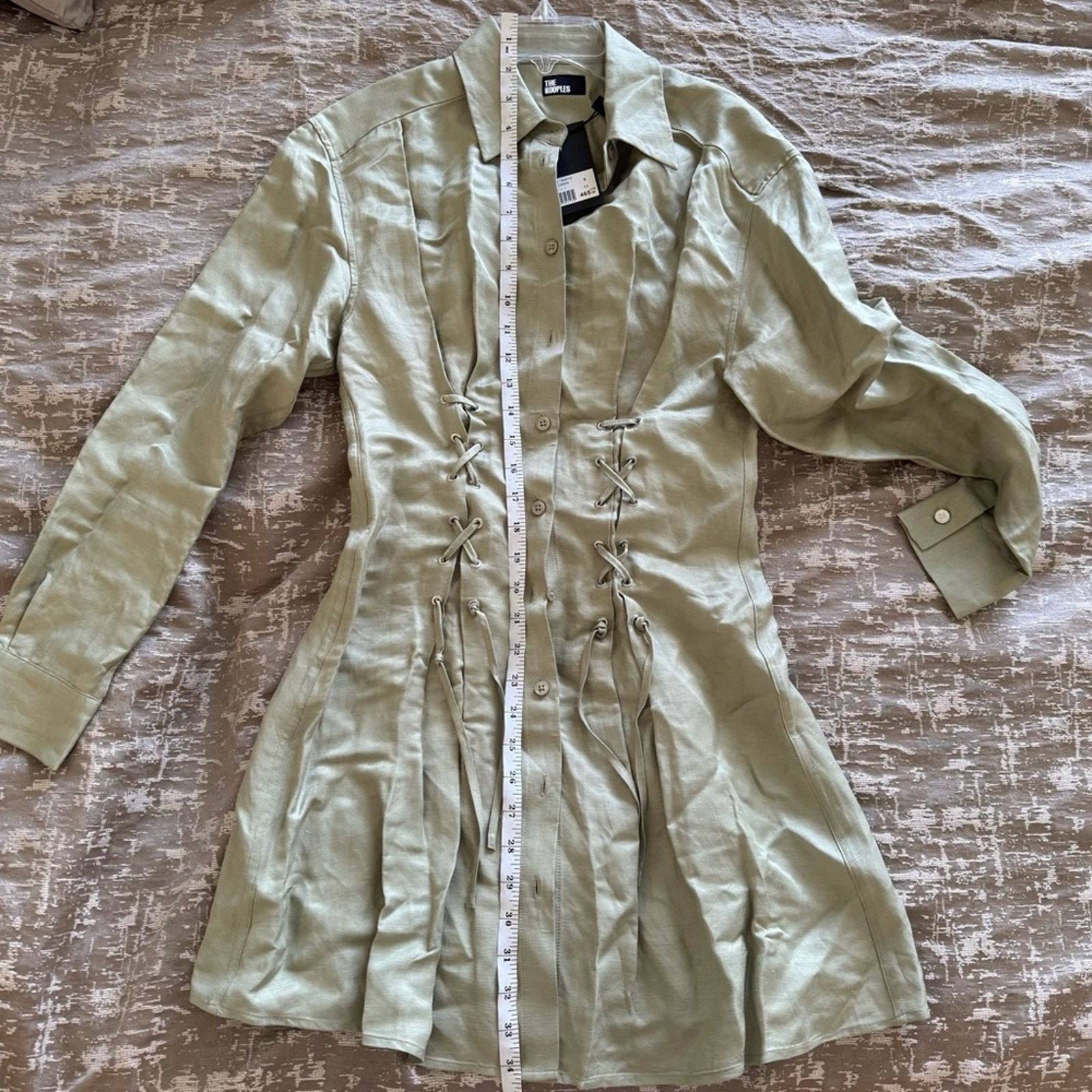 The Kooples NWT! The Kooples Elegant Green Button-Up Dress Size 0 (US S) Size XS / US 0-2 / IT 36-38 - 16 Thumbnail
